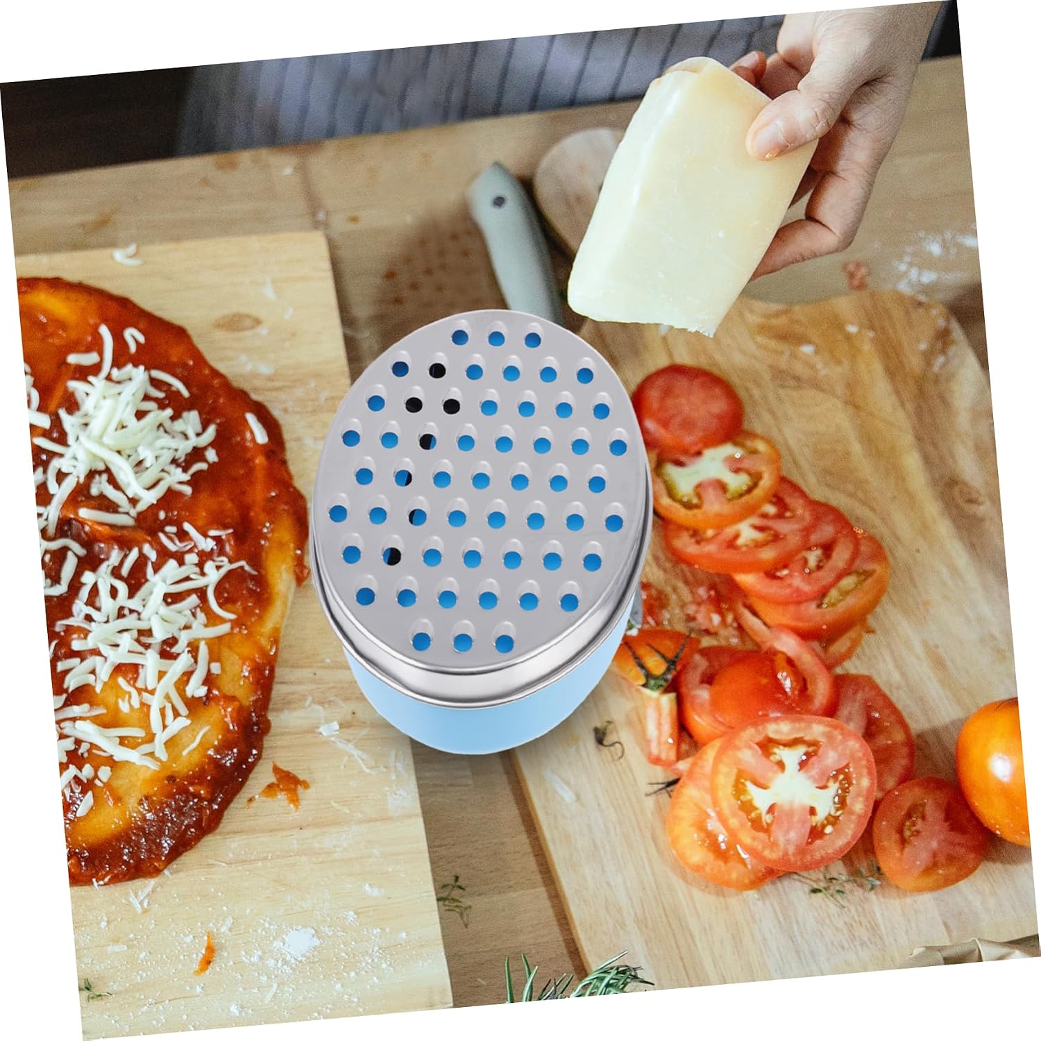 MAGICLULU 1 PC Cheese Plane Tool Light Blue Ergonomic Handheld Slicer Food Grade Ham Scraper for Easy Cutting for Home and Restaurant Use