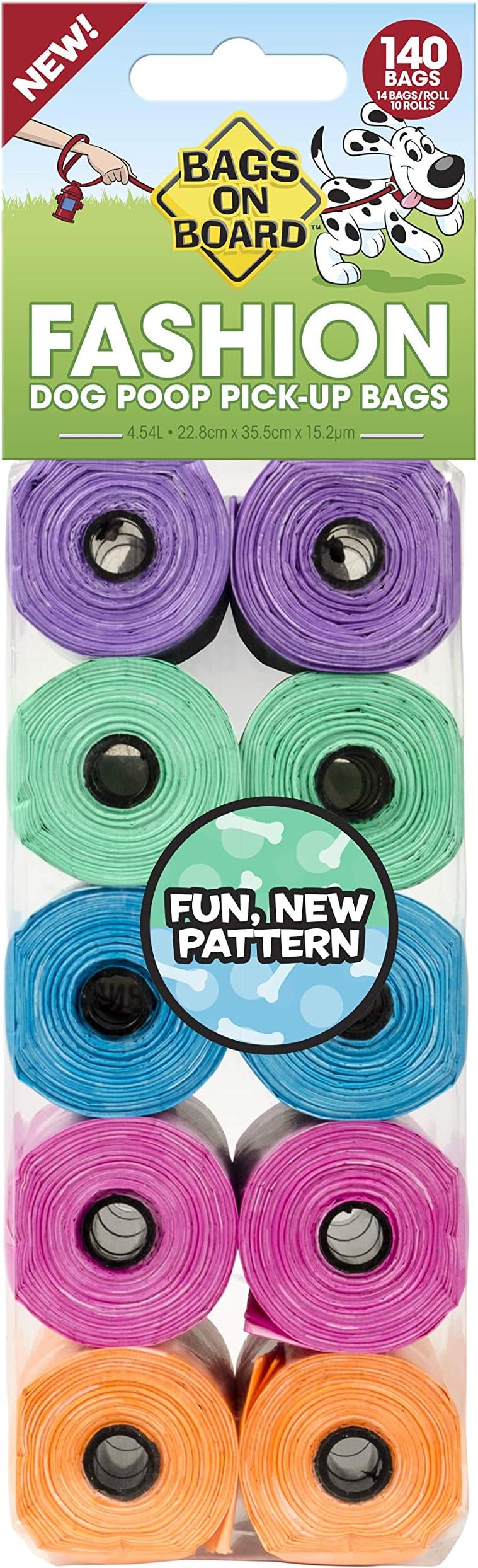 Bags On Board Dog Poo Bags Strong, Leak Proof Dog Waste Bags 140