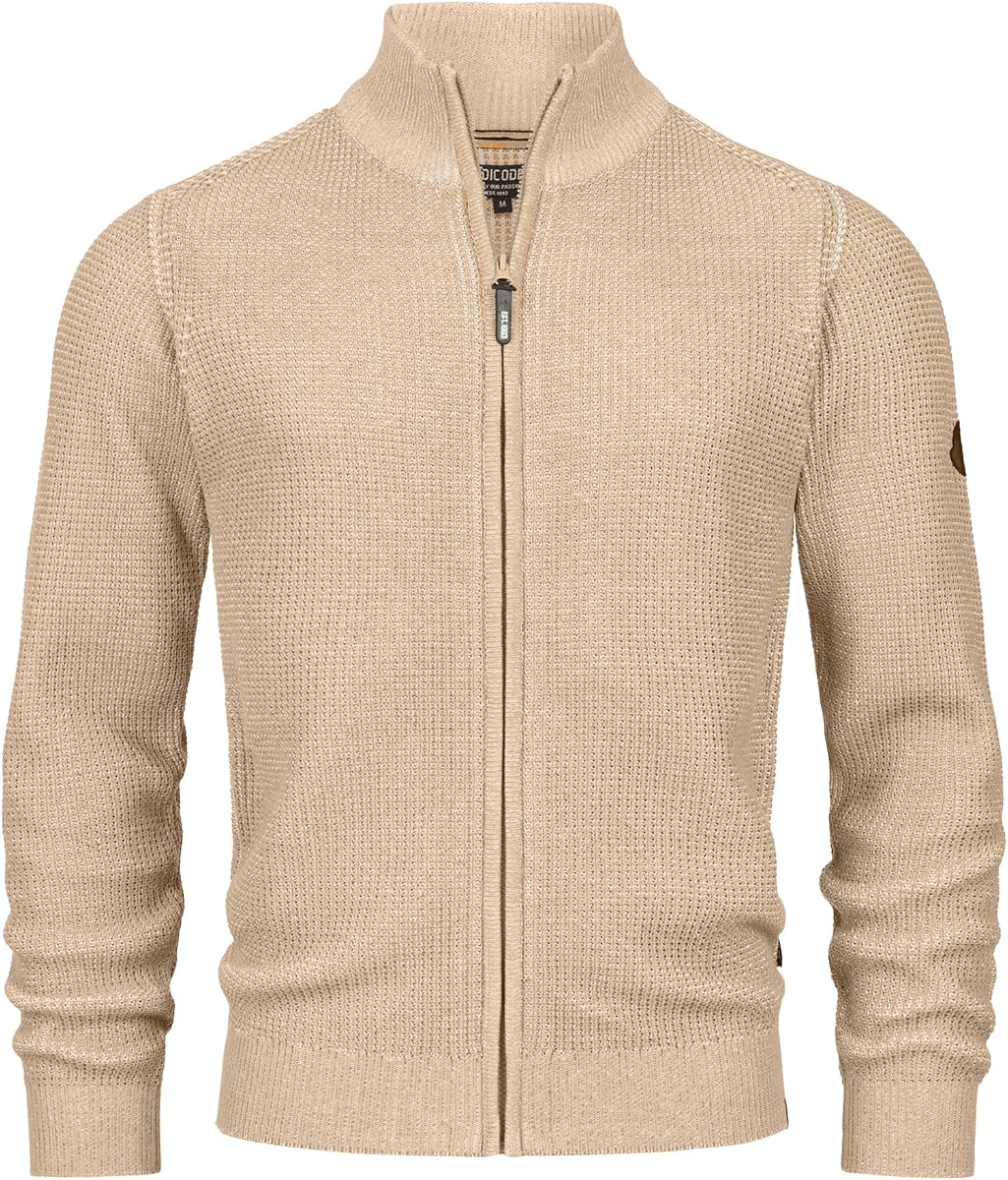 Indicode Herren INLayton Strickjacke mit Stehkragen und Reißverschluss