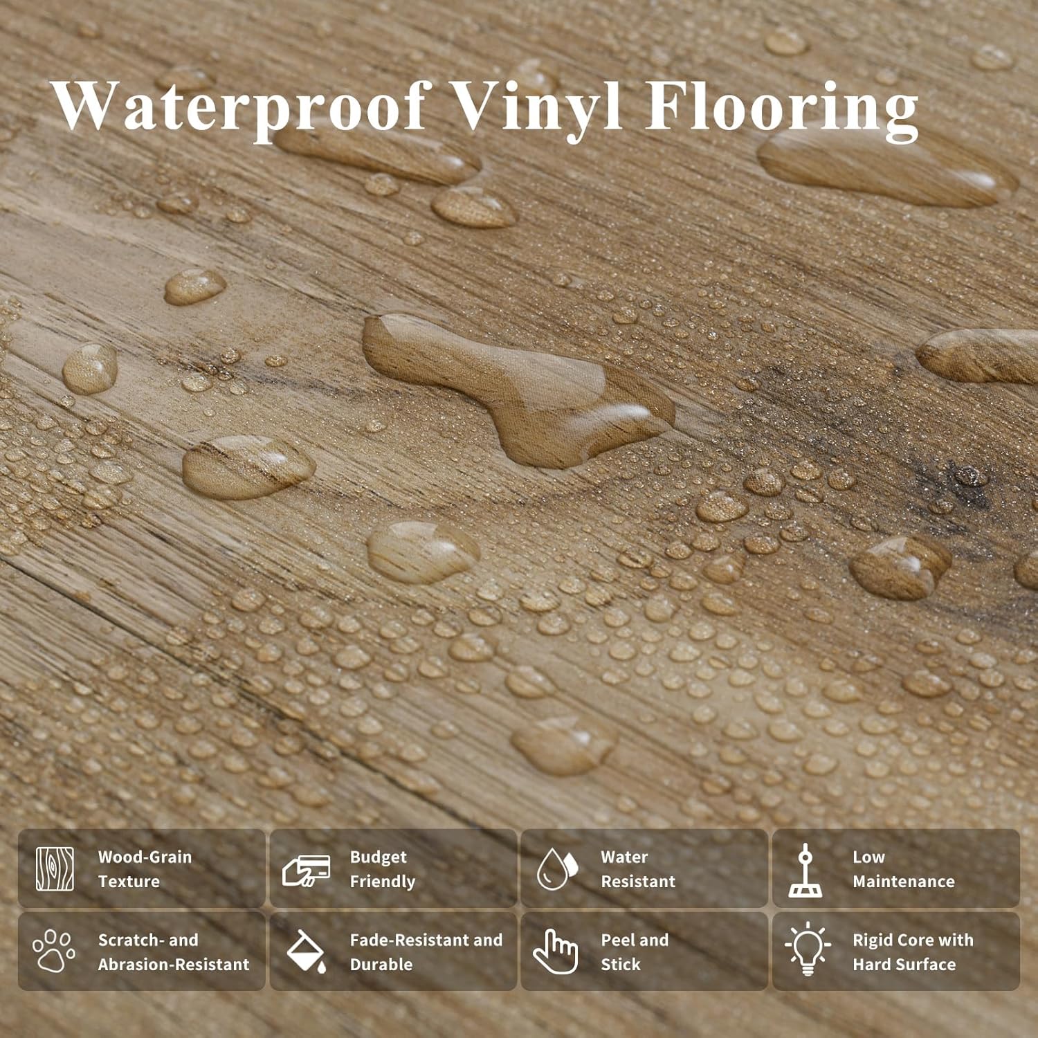 mulgreat peel and stick tile, 54 sq.ft 2mm thicken vinyl plank flooring, 36 pieces 36"x6" diy self adhesive waterproof floor tiles for kitchen bathroom, llica hickory 36"x6"x0.08" llica hickory 36