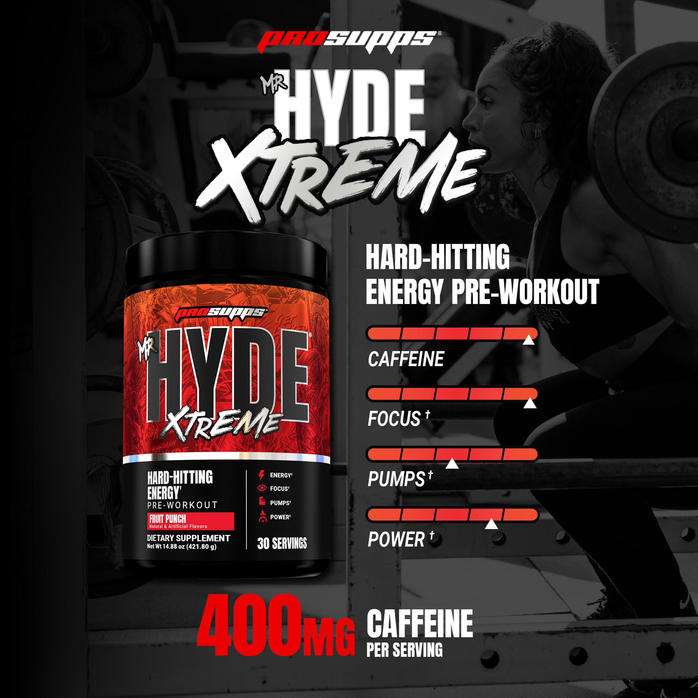 ProSupps Mr. Hyde Xtreme Pre Workout Powder with Creatine, Fruit Punch — Amazon image 2