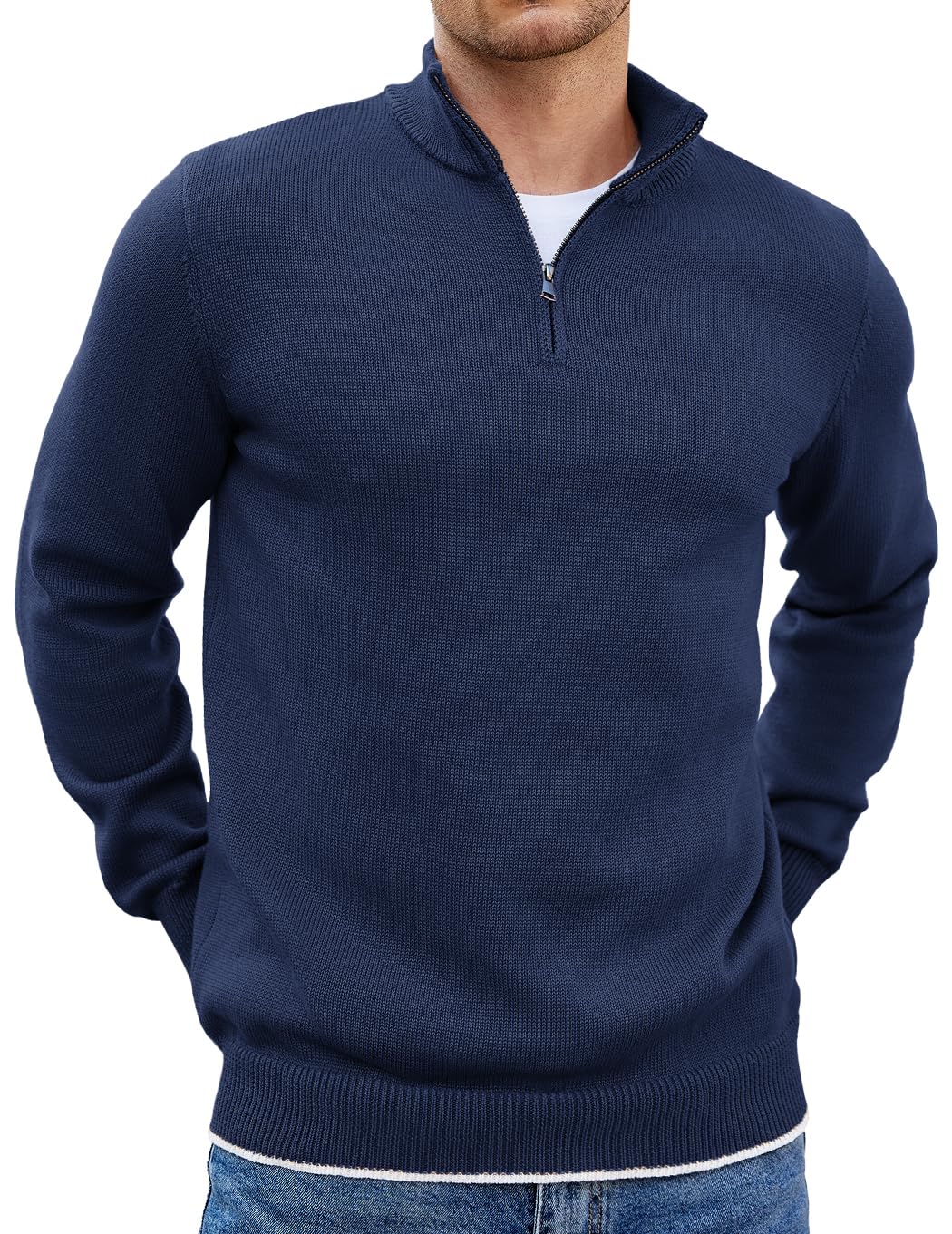 COOFANDY Men's Quarter Zip Up Pullover