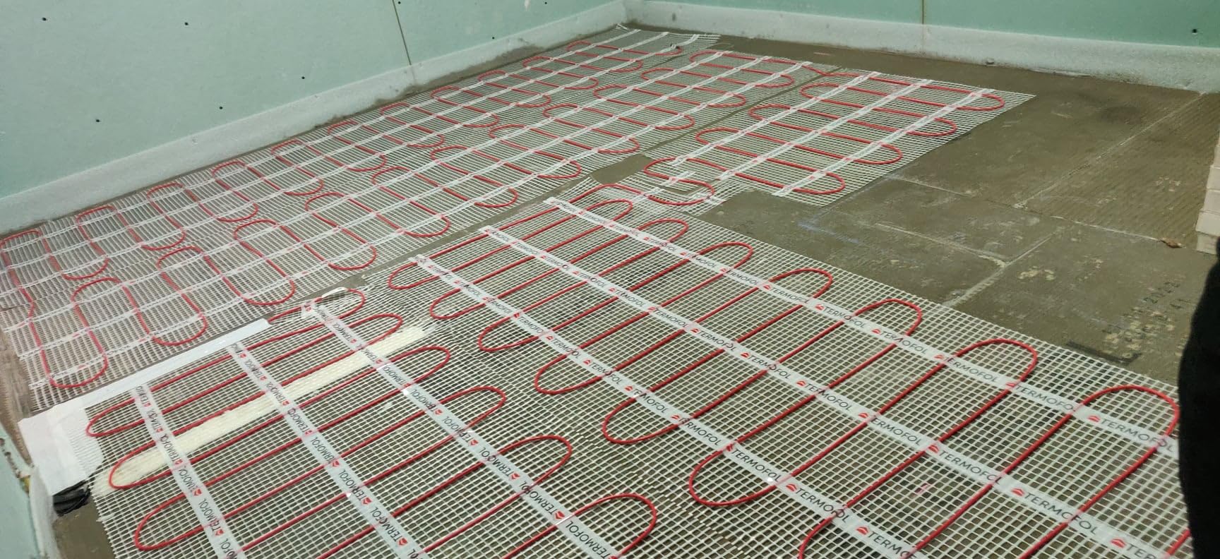 Alfombra de calefacción eléctrica radiante para suelo, autoadhesiva, 150 W/m² – Sistema de calefacción por suelo Warmmatte Thermo – Con/Sin termostato
