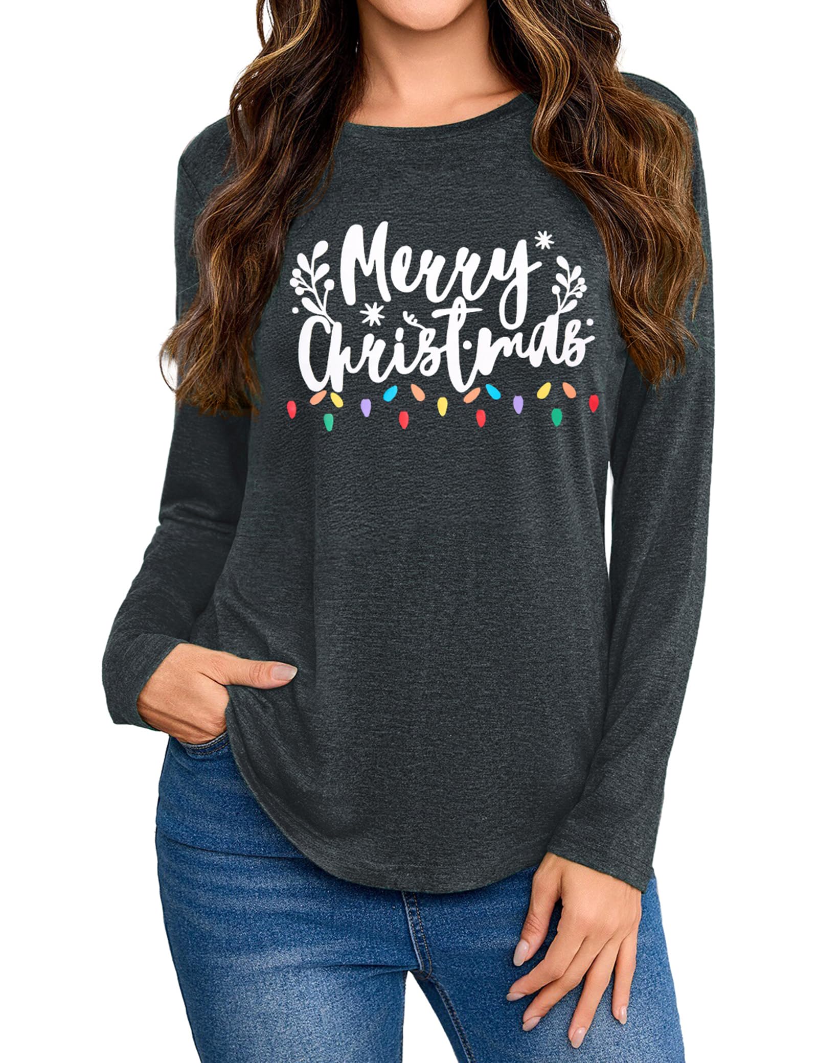 Sweat-shirt De Noël Pour Femme Avec Imprimé Gnomes Mignons Et