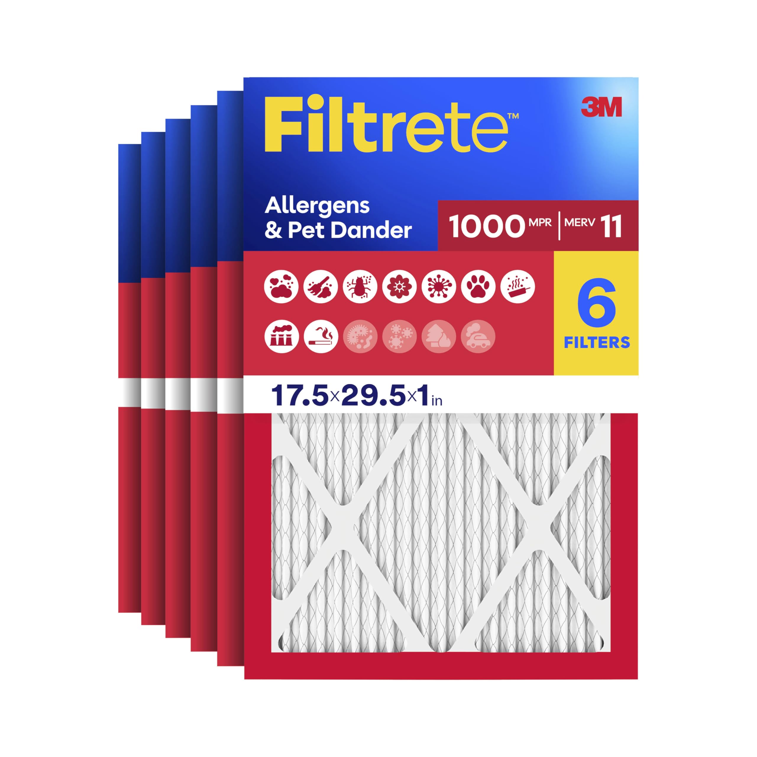Filtrete AD56-6pk-1e Reducing AC Oven Air Filter, 17.5 x 29.5 x 1, 6-Pack — image 1
