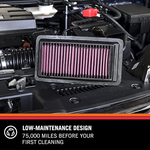 Miniatura 5 de K&N Filtro de aire del motor Alto rendimiento, Premium, lavable, Filtro de repuesto Compatible con FORDMERCURY 1984-1993 (Mustang, Tempo, Topaz),