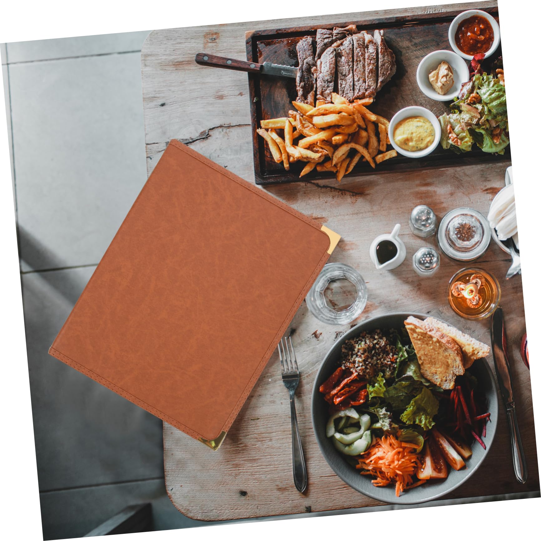 Mikikit 2 Piezas Funda Transparente para Menú de Restaurante de PVC Flexible Carpeta Reutilizable para Menú Soporte Resistente para Bares y