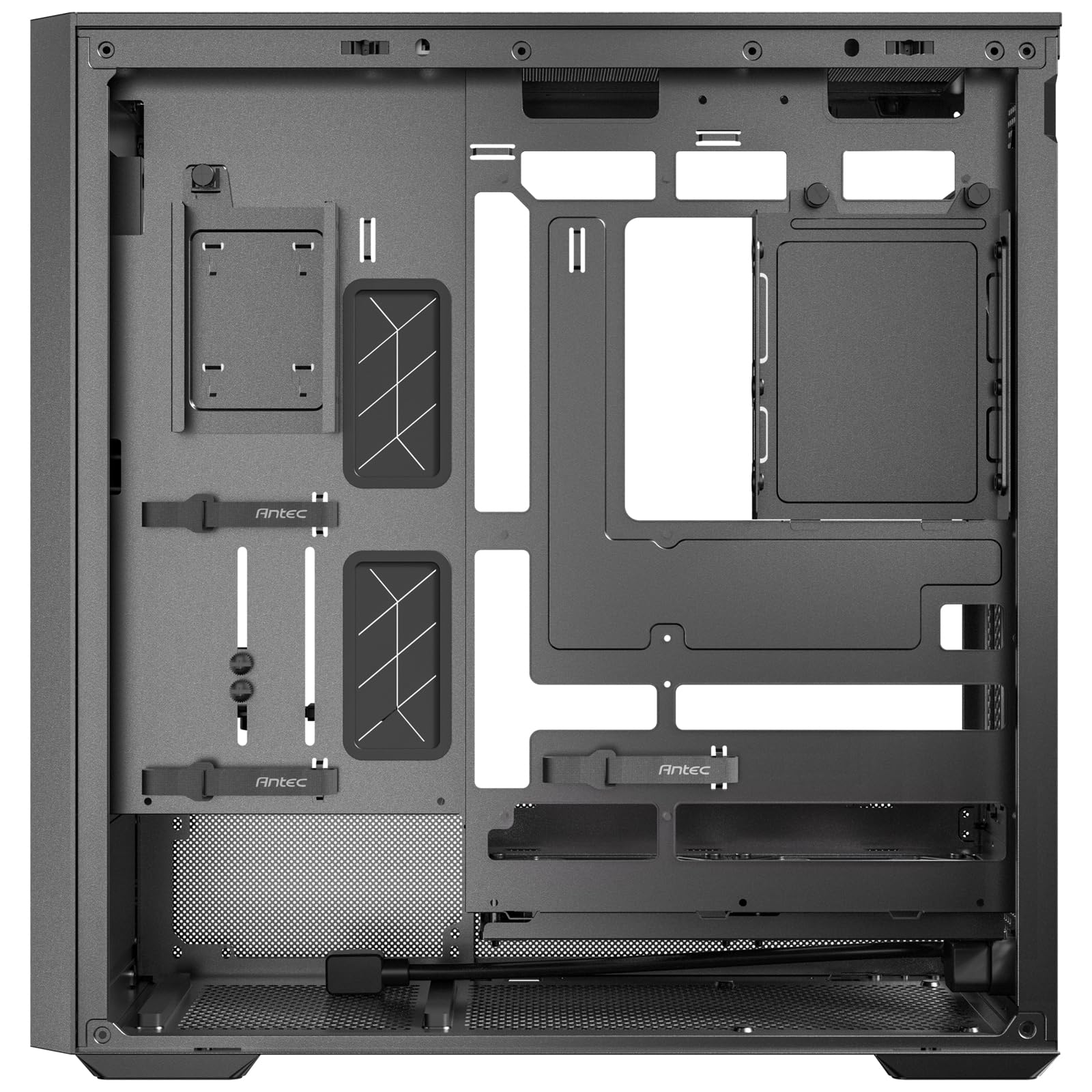Amazon | ANTEC PCケース FLUX REAR ブラック フロントパネルに木材を