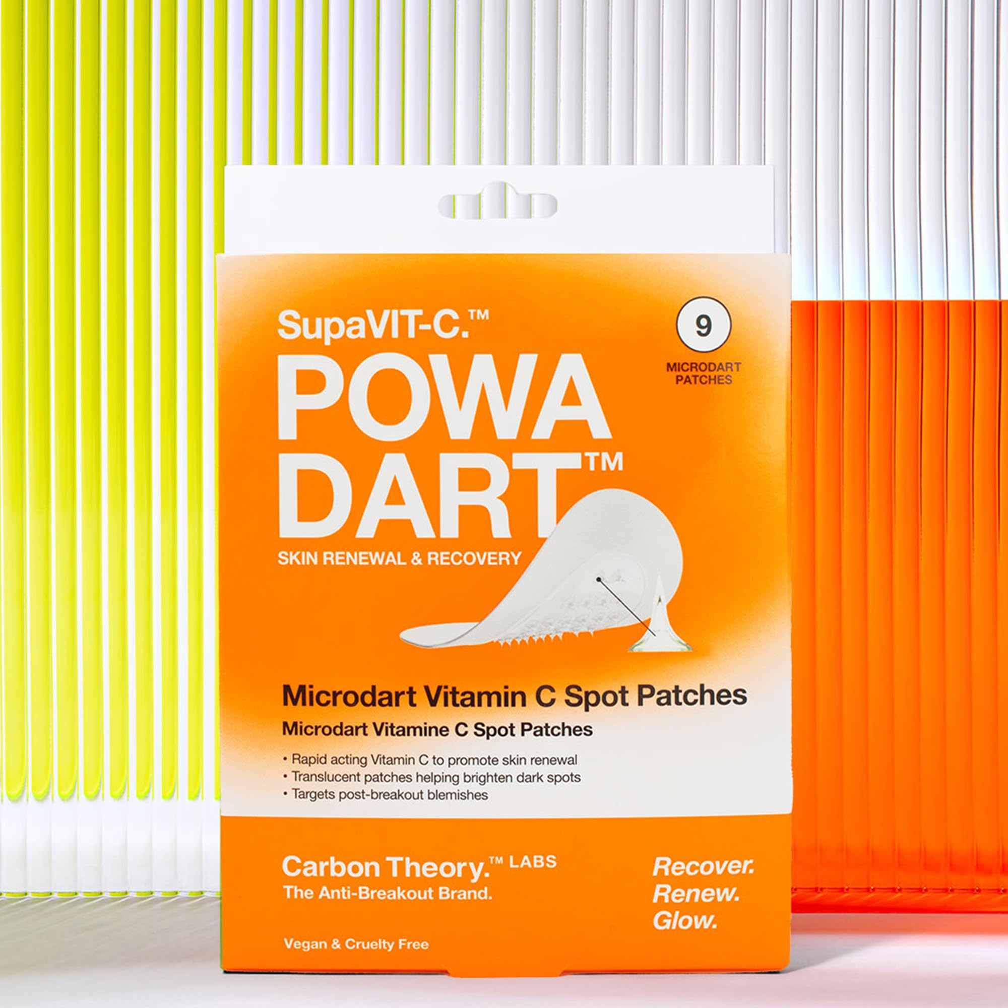 Carbon Theory POWA Vitamin C Microdart Spot Patches 9 Pack | Microdart Technology for Deeper More Targeted Treatment. Helps Reduce Post Breakout Hyperpigmentation with Vitamin C.