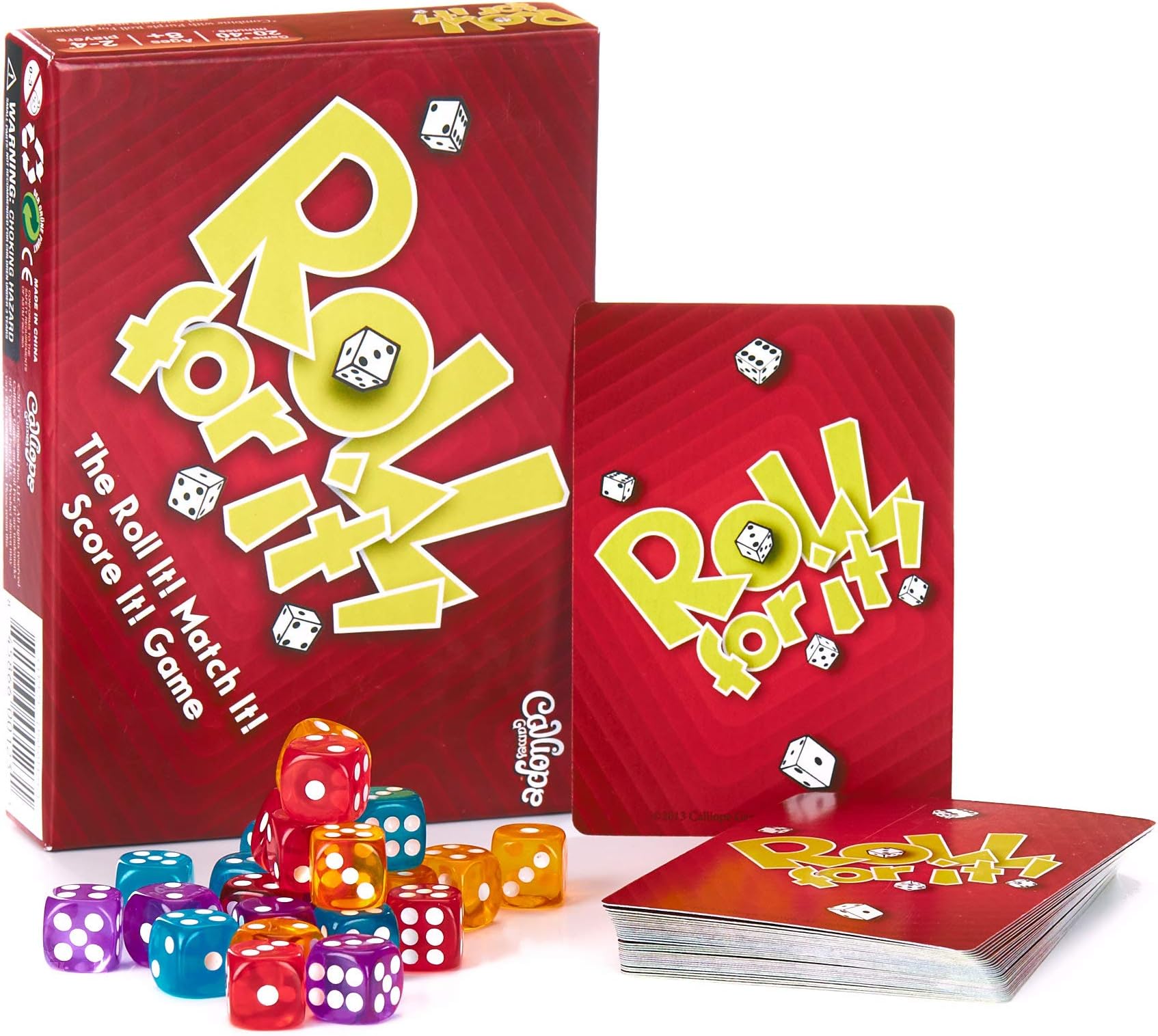 Roll for It! – Fast Dice Rolling Game of Luck & Strategy for 2–4 Players Ages 8+ | Quick Family Board Game Night Fun - Red Edition