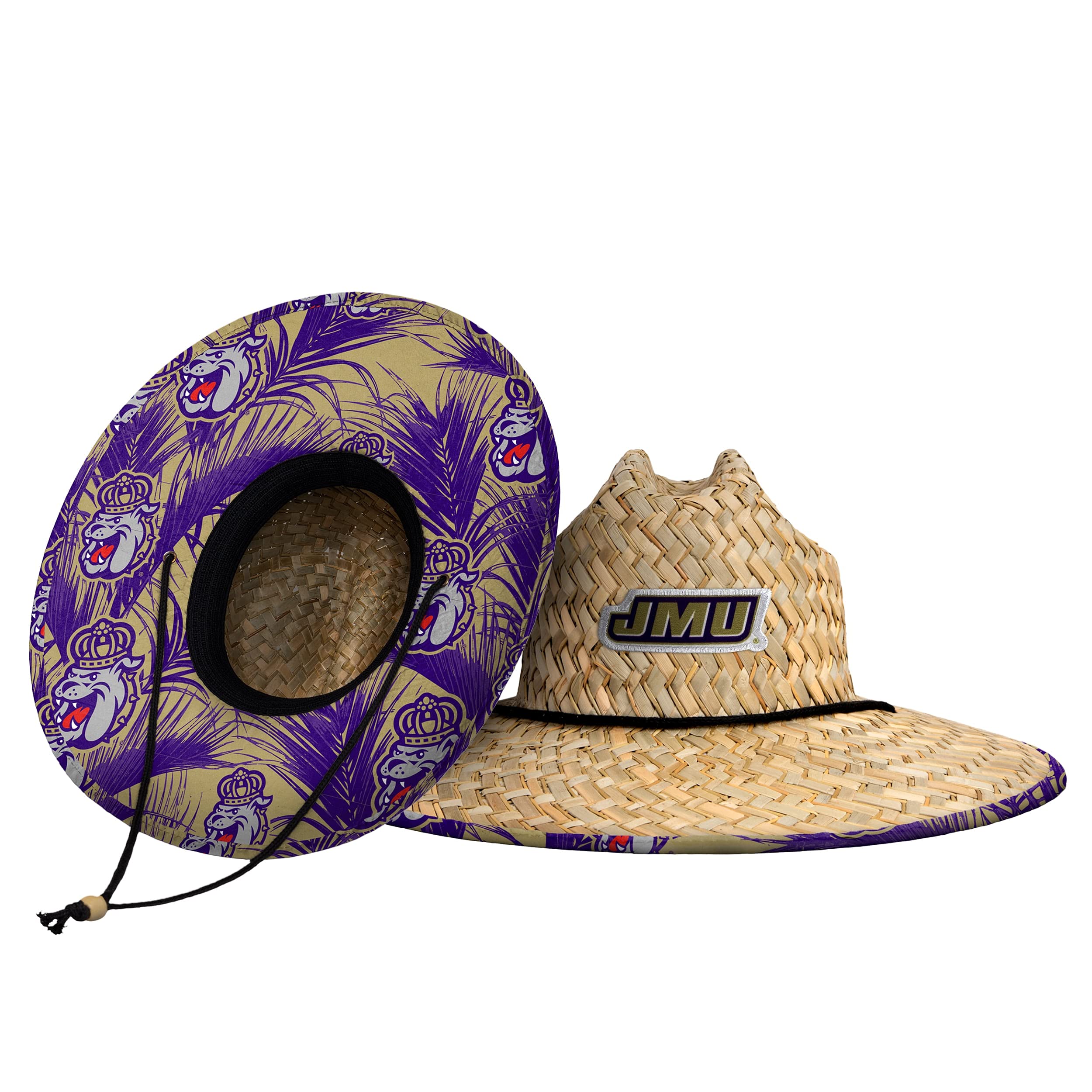FOCO Men's NCAA College Team Logo Floral Straw Sun Hat