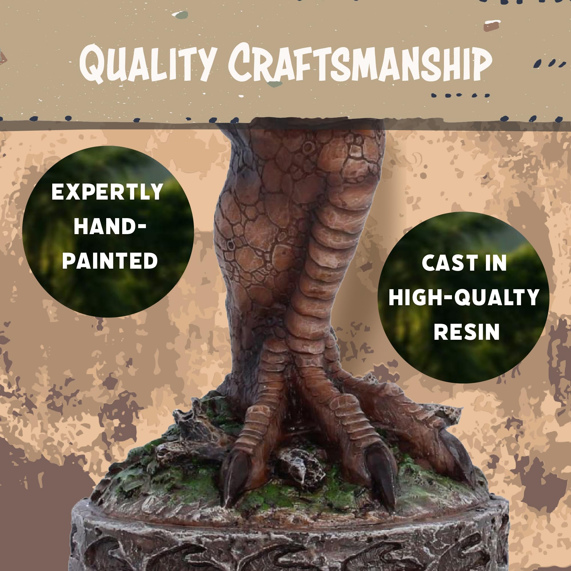 Nemesis Now Tyrannosaurus Rex Lamp - Lámpara de escritorio pintada a mano, diseño de dinosaurio prehistórico, funciona con pilas, 23 cm