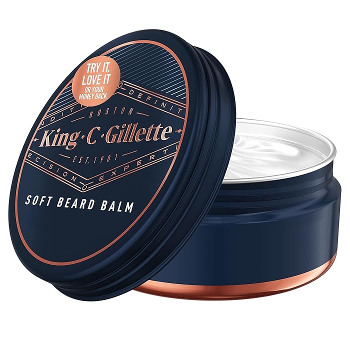 Buy King C. Gillette Beard Balm for Men, 100 ml, with Cocoa Butter, Argan Oil & Shea Butter