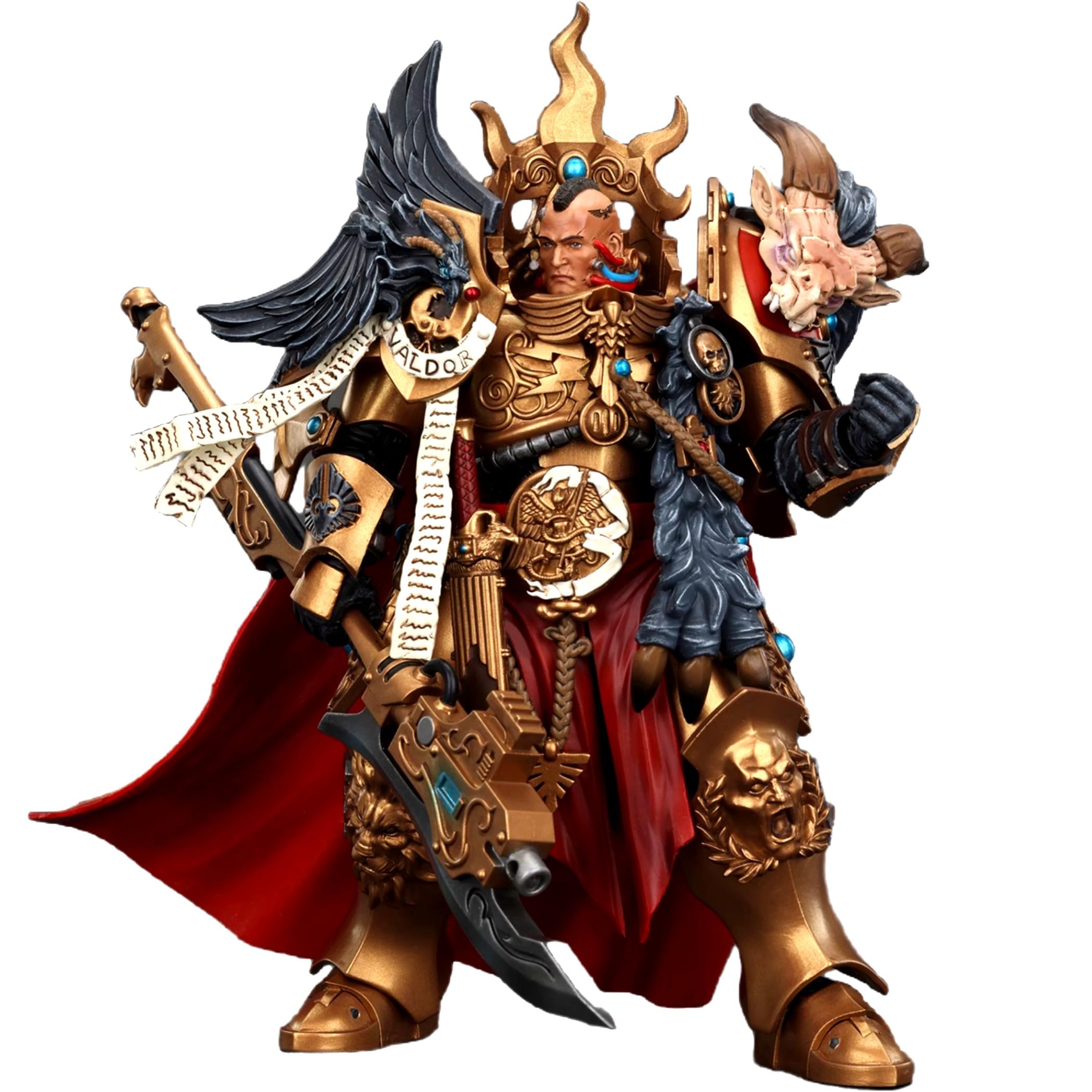 JOYTOY Warhammer 40K 1/18 Action Figures Legio Custodes Constantin Valdor, Captain-General of The Legio Custodes Collectible Model 7.1Inch Action