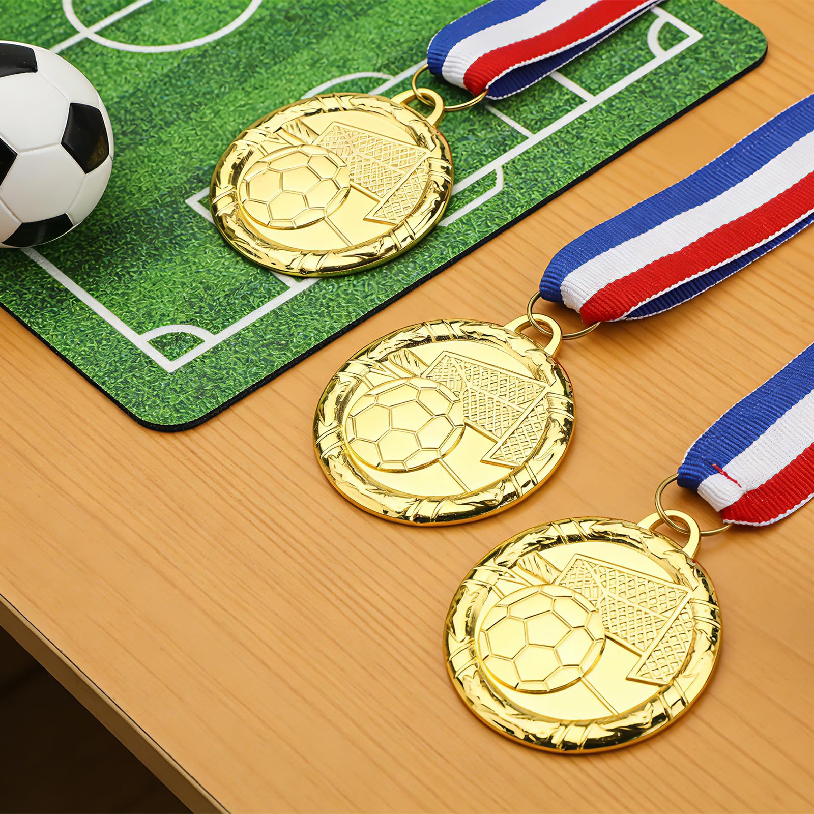 Medaglie d'oro per premi, primo vincitore medaglie per sport, competizioni, feste, stile olimpico, 5 cm