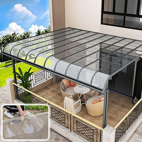 Transparent Polycarbonate Roofing Sheet, Outdoor Patio Greenhouse Panels, UV Rain