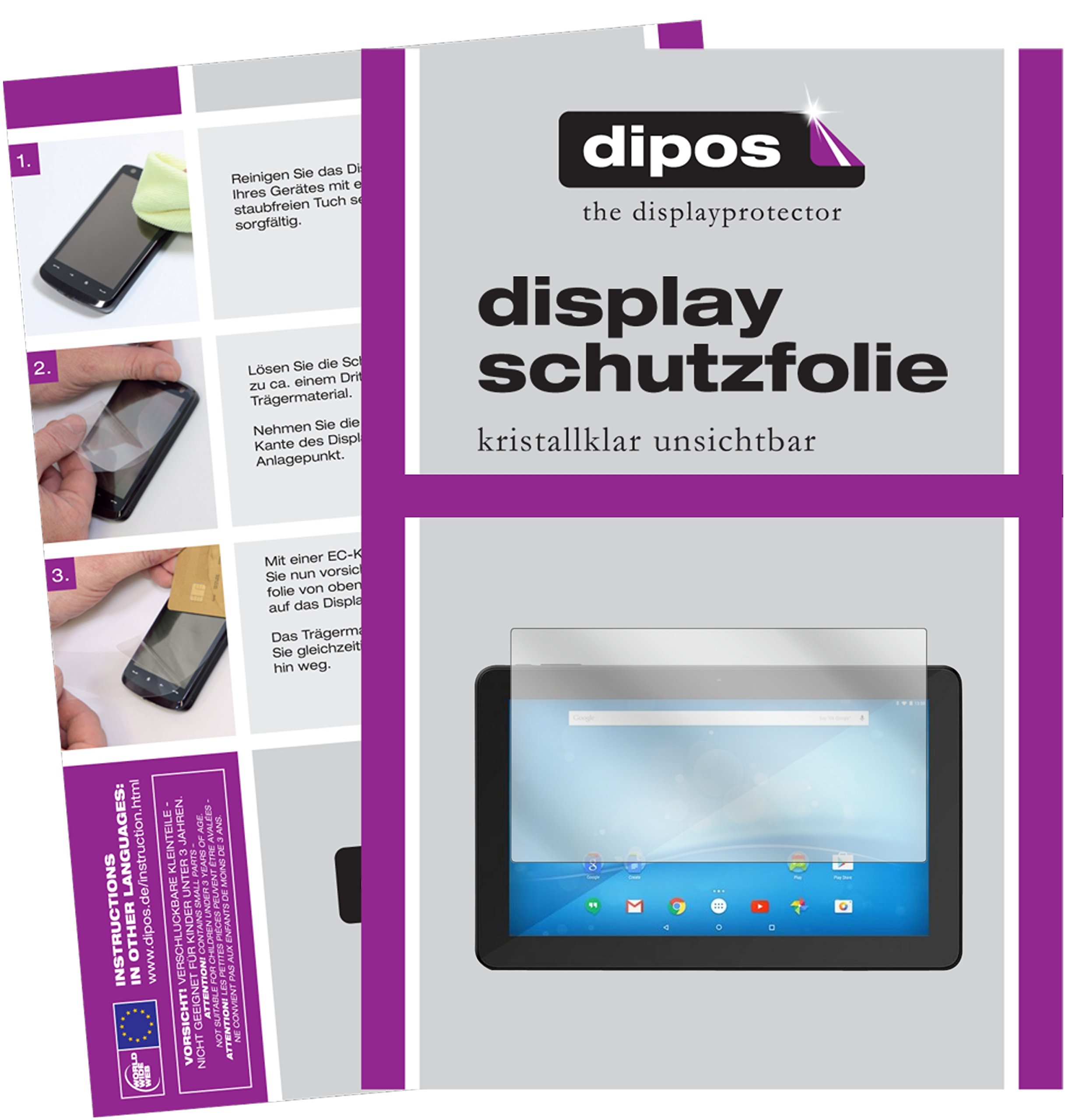 Protector de pantalla de 18.1 pulgadas dipos lámina transparente de 359 x 287 mm 5