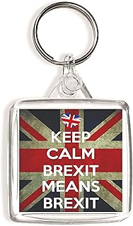 Keep Calm Brexit Means Brexit - Square Keyring
