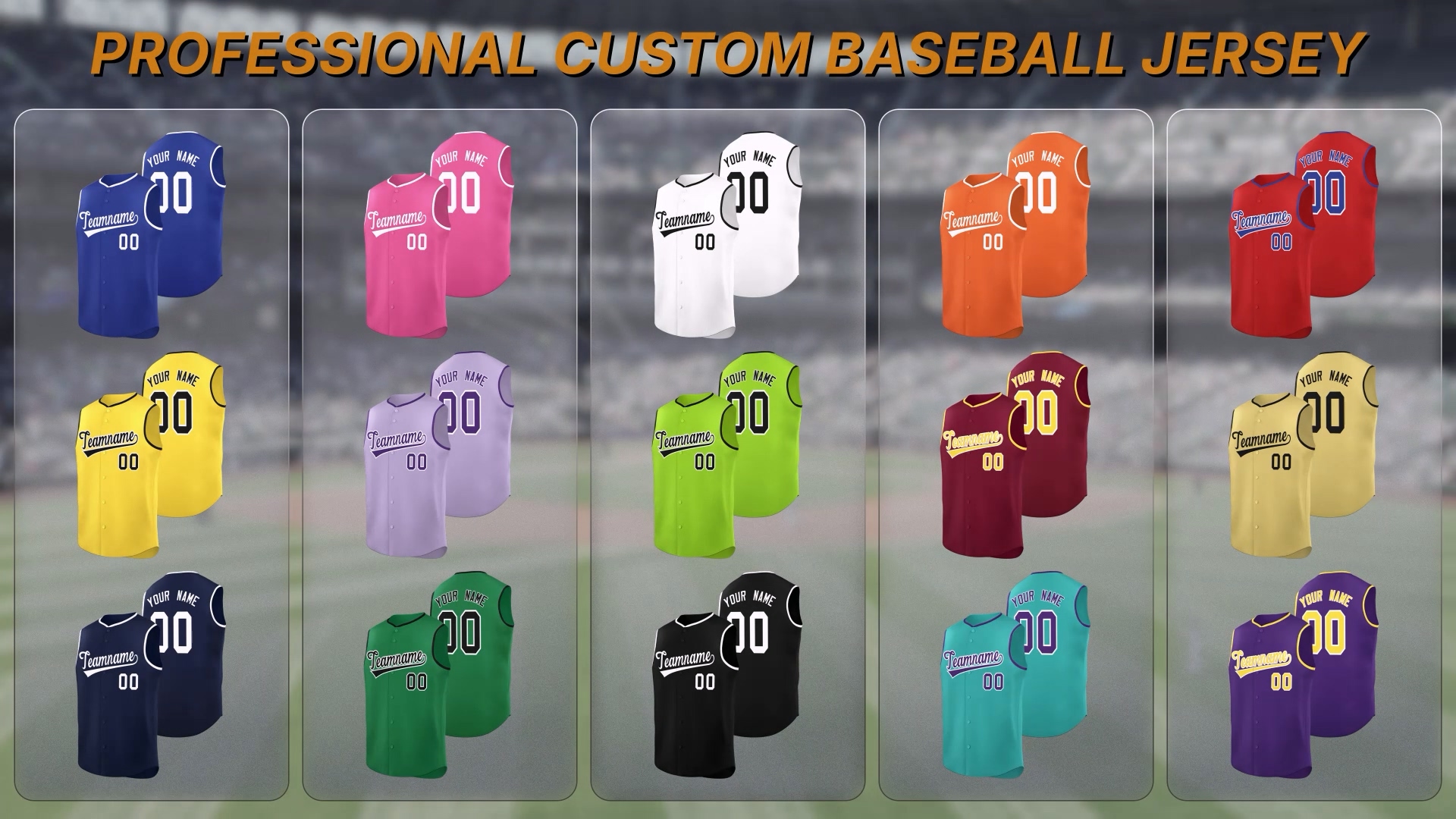 Custom Men Full Button Sleeveless Baseball Jersey Personalized Stitched Name Number for Women Youth miniatura 7