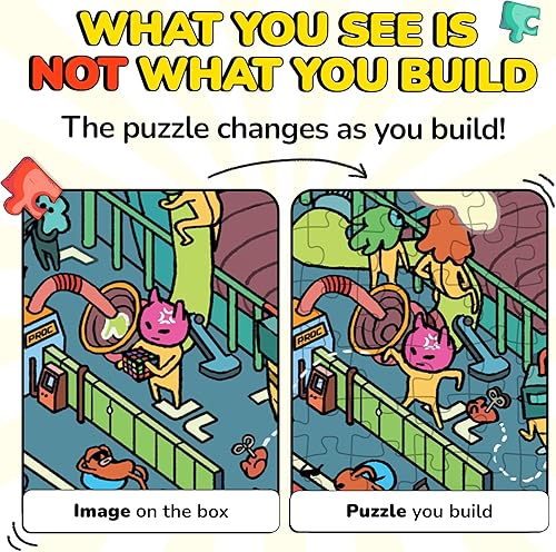 Miniatura 2 de Odd Pieces Rompecabezas de 1000 piezas con cómics de narración de historias, para mujeres, elefante blanco, rompecabezas misterioso para adultos y