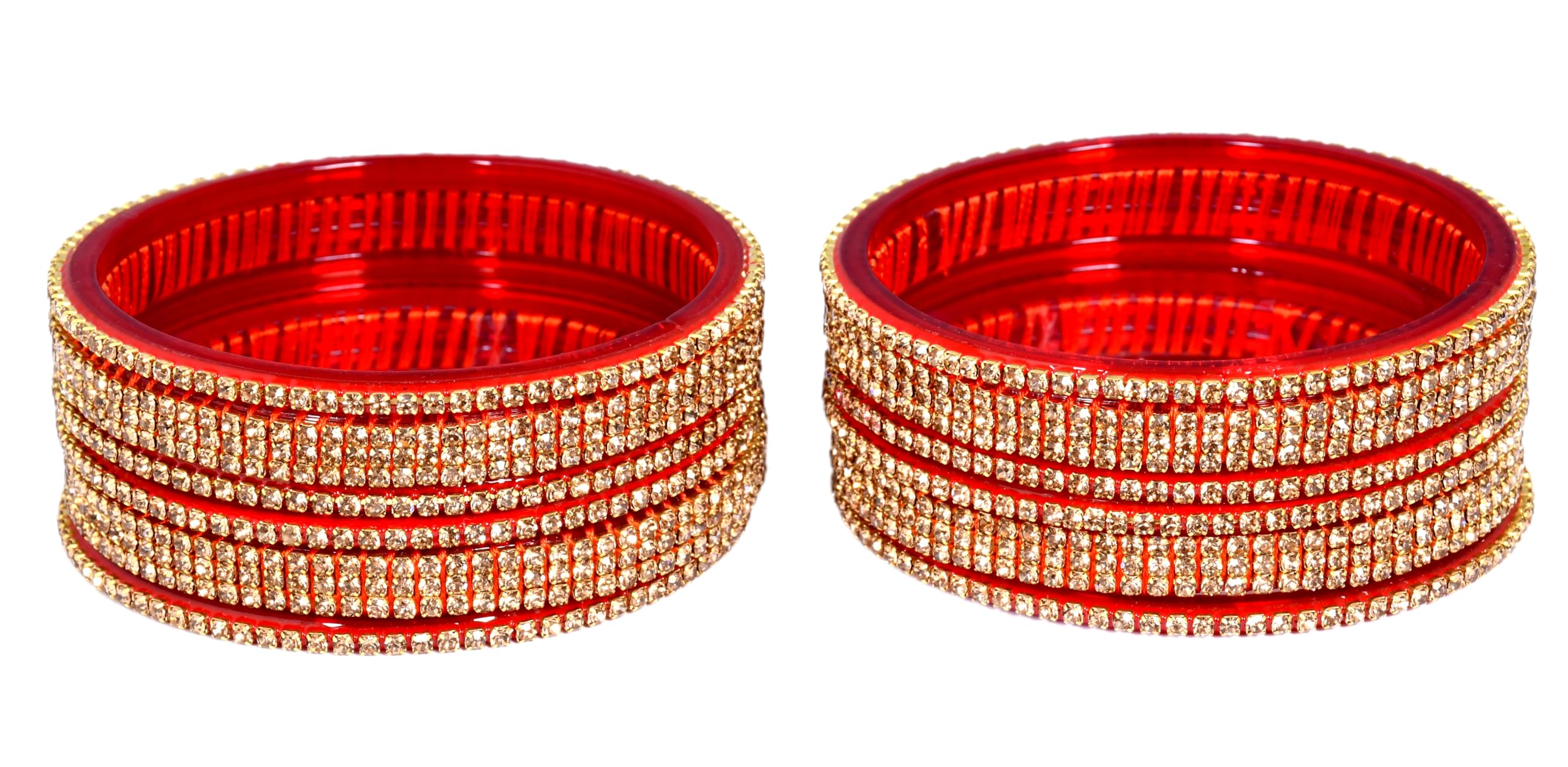 Swara Creations Red & Golden Glass bangles/Kade in shiny Finish| Size- 2.6 | Perfect for Karwa Chauth, Wedding for Women & Girls(Set of 12)(SKU257) (B0CLJG8FZZ) Amazon Price History, Amazon Price Tracker