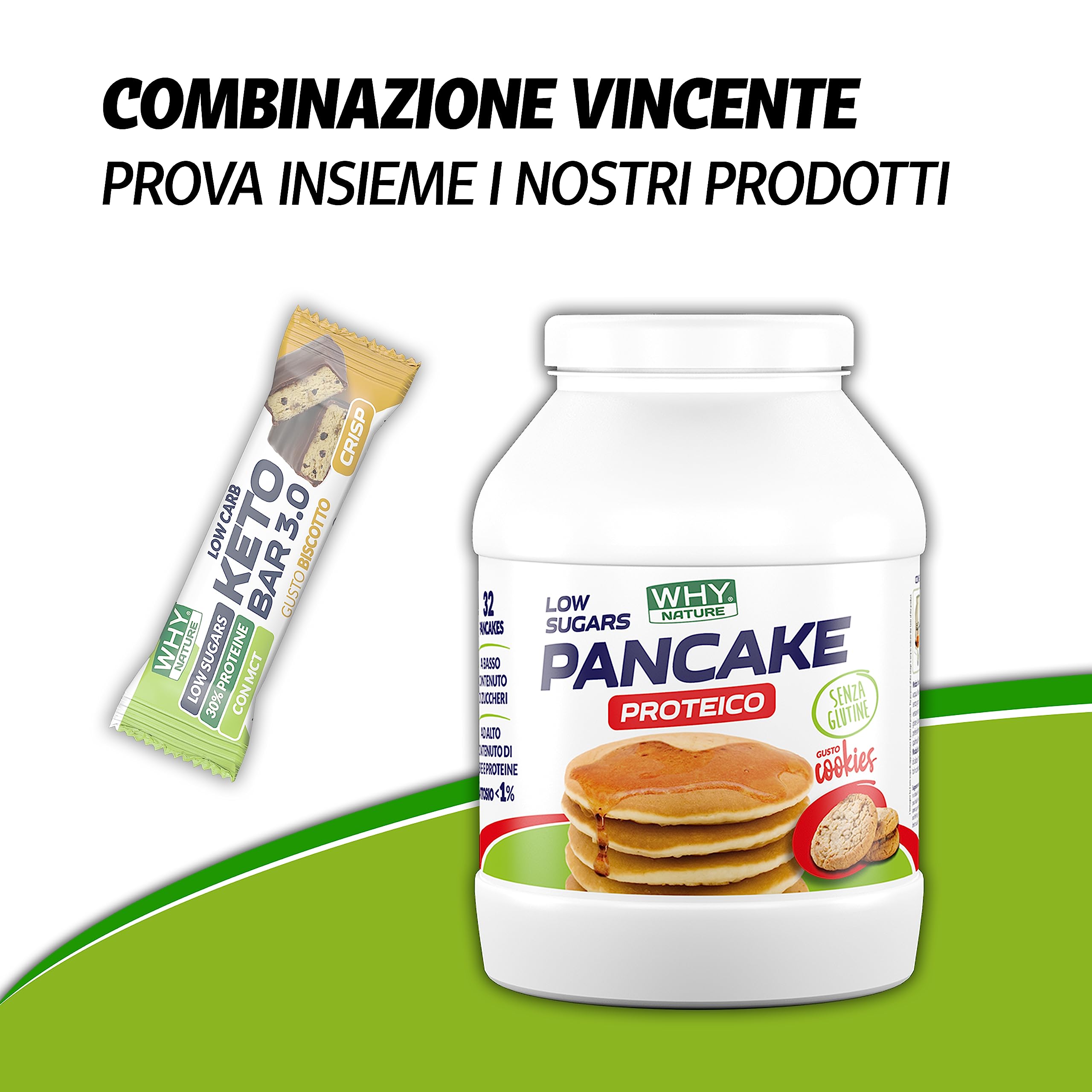 WHY NATURE KETOBAR 3.0 - Barrette Proteiche Ricoperte di Cioccolato - Snack Proteici per Dieta Chetogenica - Gusto Biscotto - Box da 28 Pezzi - 30 gr