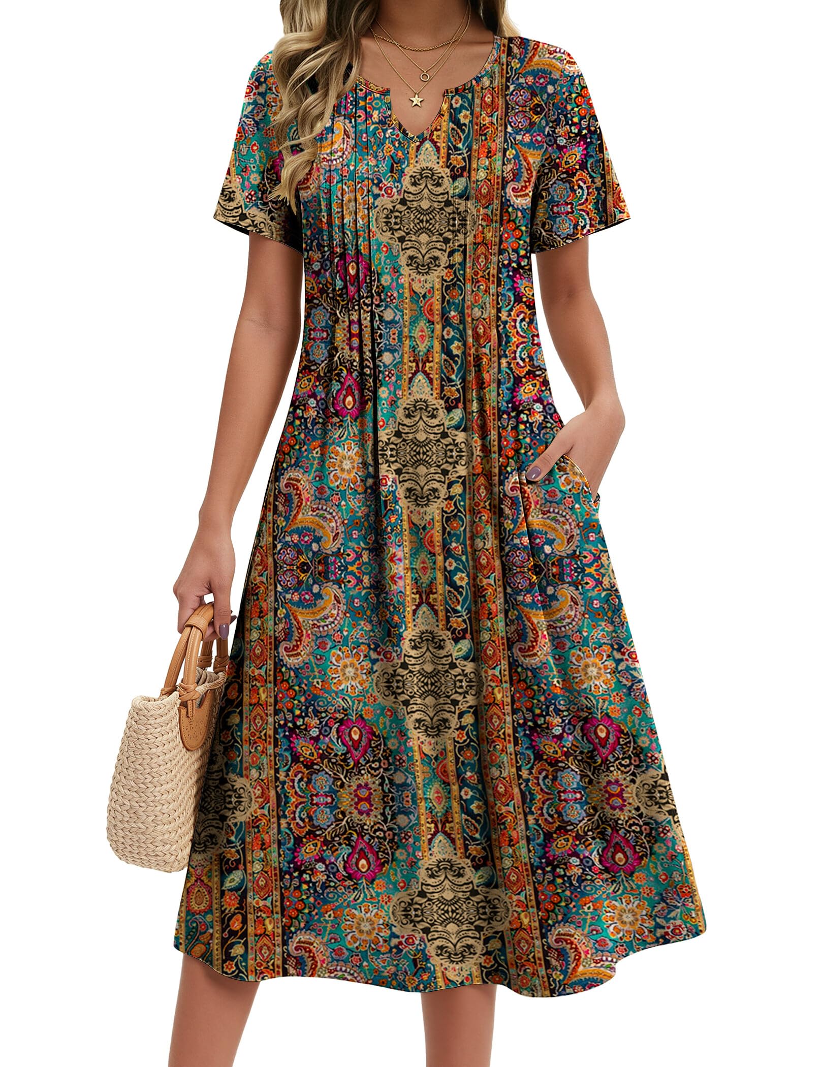 Zeagoo Summer Dresses for Women Aline Midi Dress