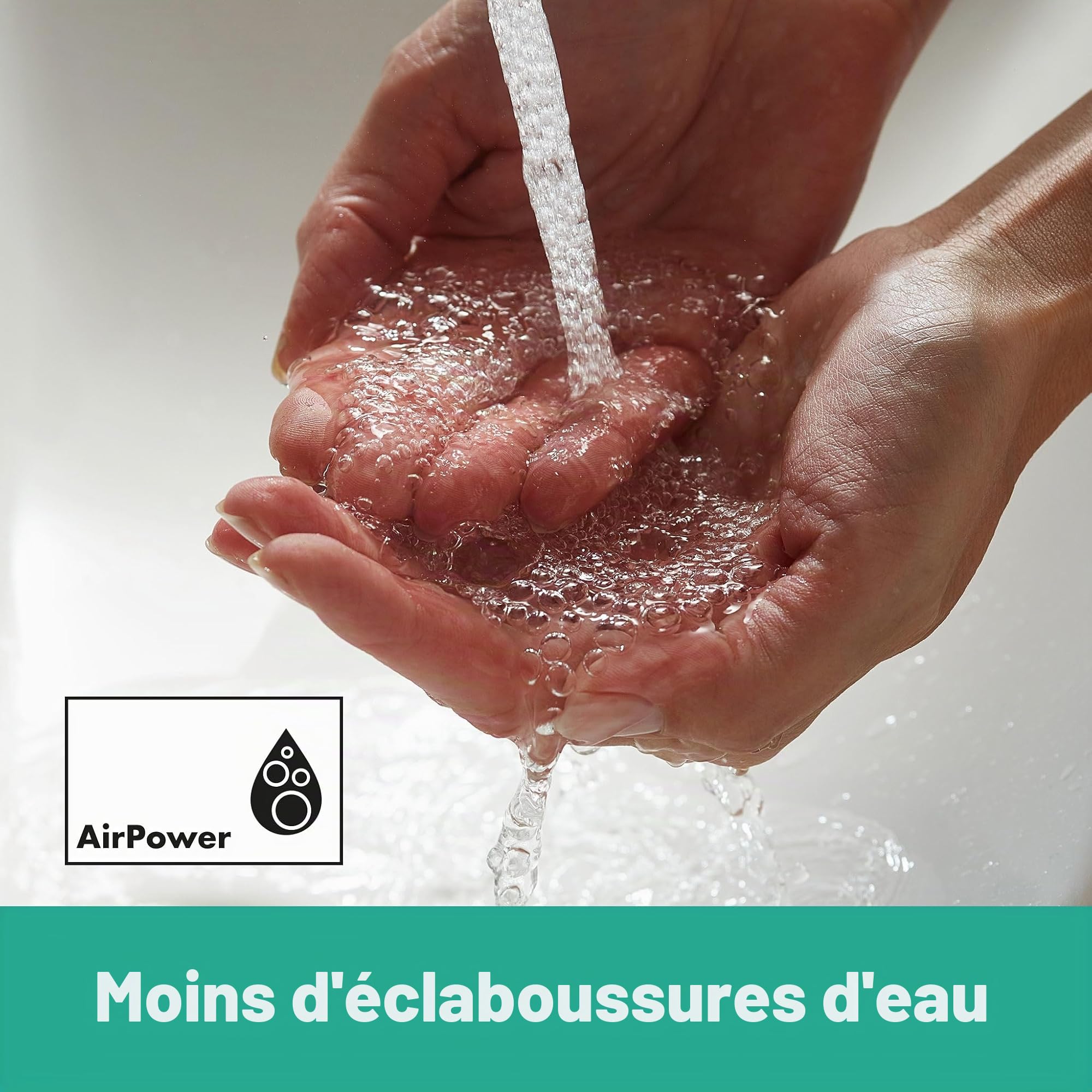 hansgrohe Logis - Mitigeur de lavabo avec vidage Push-Open, Robinet de salle de bain avec hauteur sous bec 93 mm, économie d'eau (EcoSmart), Chromé, 71107000