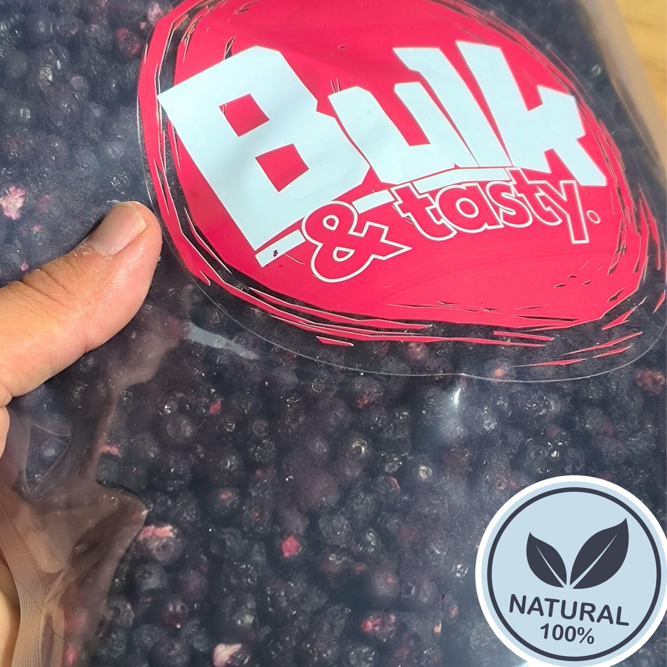 BULK & tasty. Disidratati Blue Berry Liofilizzati 600g | Mirtilli Selvatici Mirtilli Frutta Disidratata | Mirtilli Neri Senza Zucchero Secchi Freeze Dried Blueberry Wild Blaubeeren