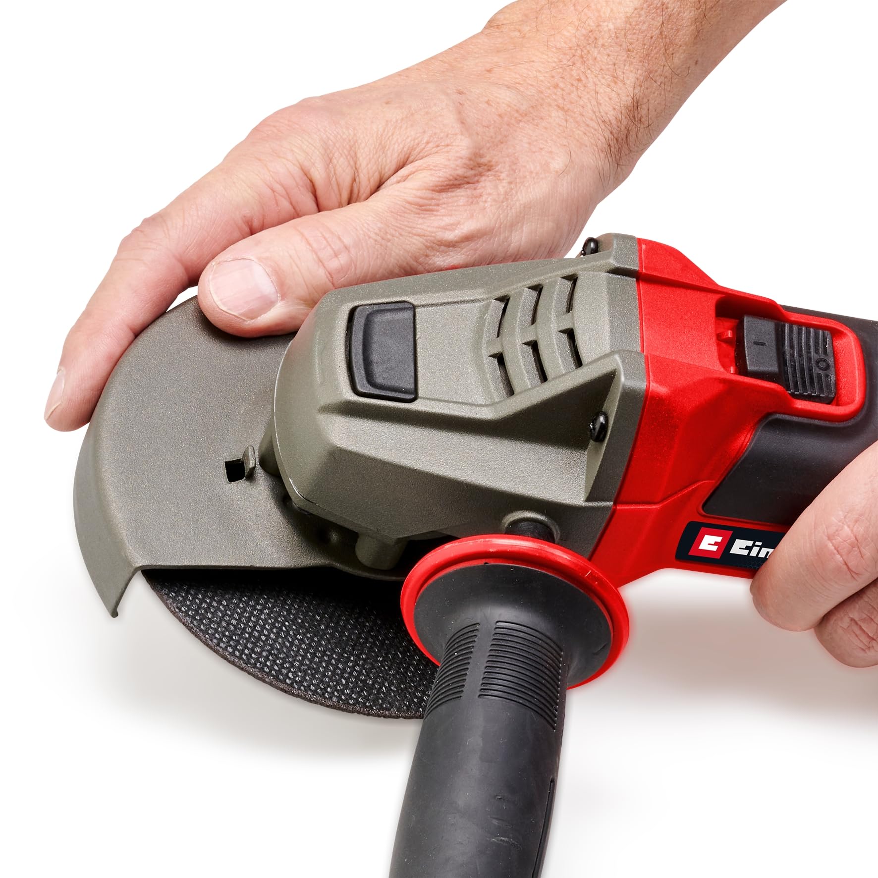 Einhell Smerigliatrice angolare TE-AG 125/1010 (1.010 Watt, diametro disco 125 mm, profondità di taglio 33 mm, protezione antiossidante, impugnatura aggiuntiva, senza disco da taglio)