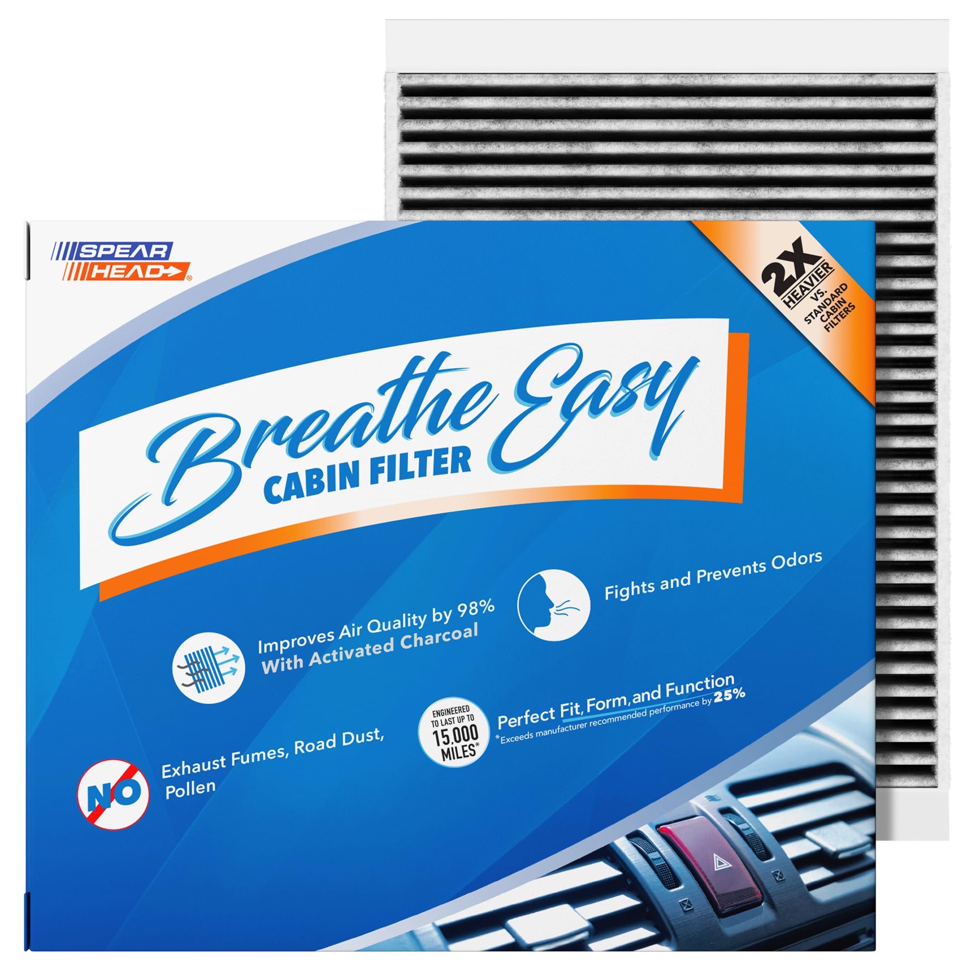 Spearhead Odor Defense Breathe Easy AC &amp; Heater Cabin Air Filter (BE-152)