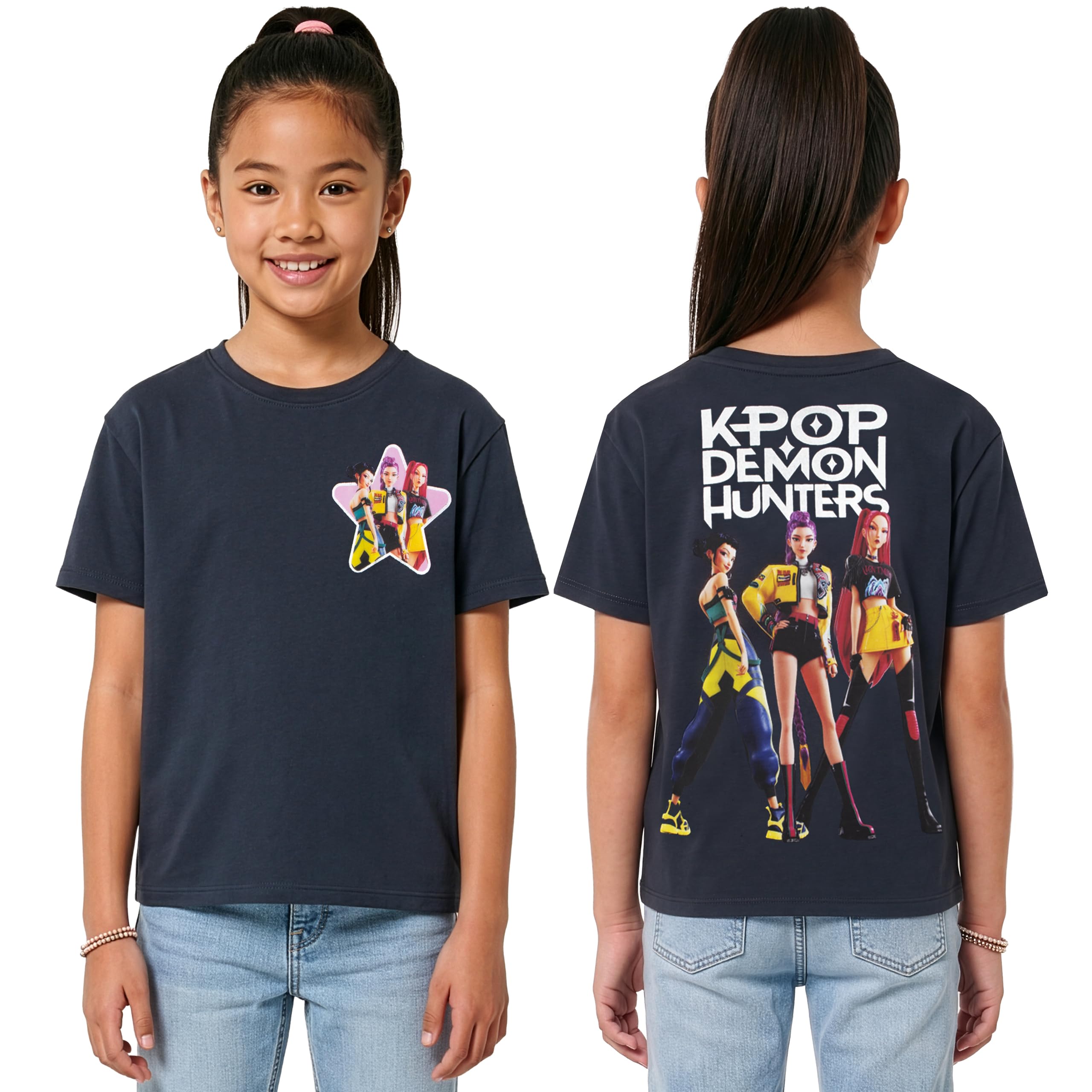 KPop Demon Hunters Tee Shirt, Boxy Tee Shirt Fille, Huntrix Vetement