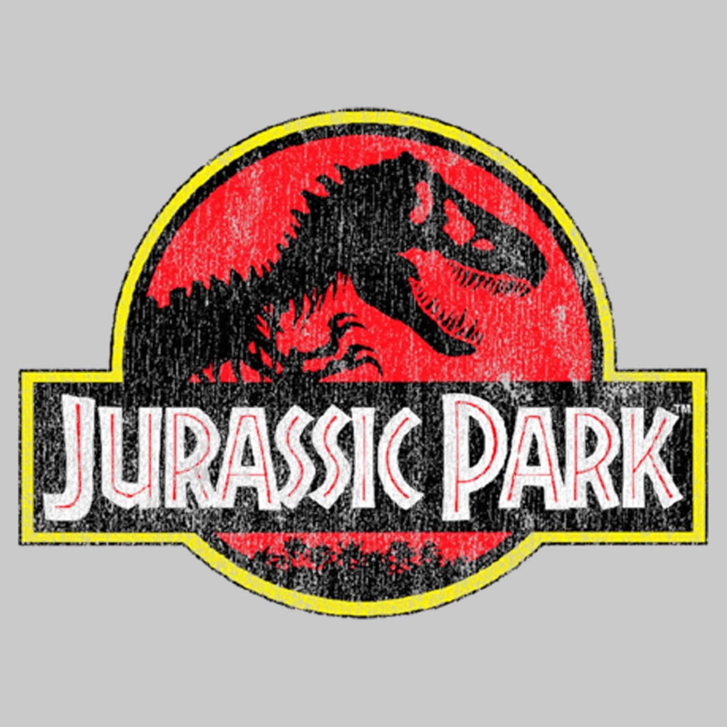 Fifth Sun Men's Jurassic Park Distressed T-Rex Logo Pull Over Hoodie