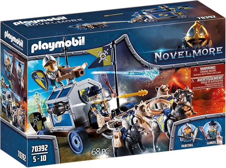 Playmobil carro blindato di novelmore con 5 lupi tesoriere e altri accessori 70392 Playmobil carro blindato di novelmore con 5 lupi tesoriere e altri accessori 70392