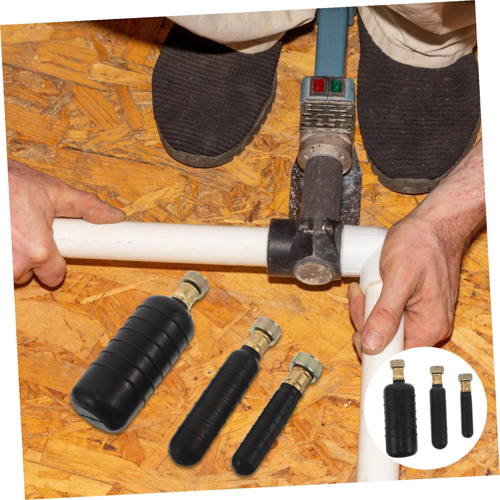 Kit de Vejiga de Drenaje de Goma 3 Piezas para Desatascador de Desagües de Ducha y Fregadero Potente Limpieza y Fácil Operación DIY