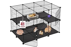 41 Panels Bunny Cages Indoor Outdoor Rabbit Bunny Playpen for Small Animals