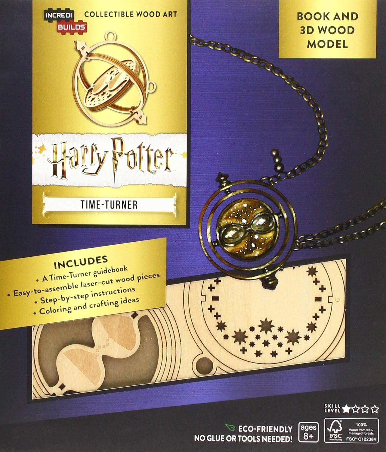 IncrediBuilds Harry Potter TimeTurner Book and 3D Wood Model