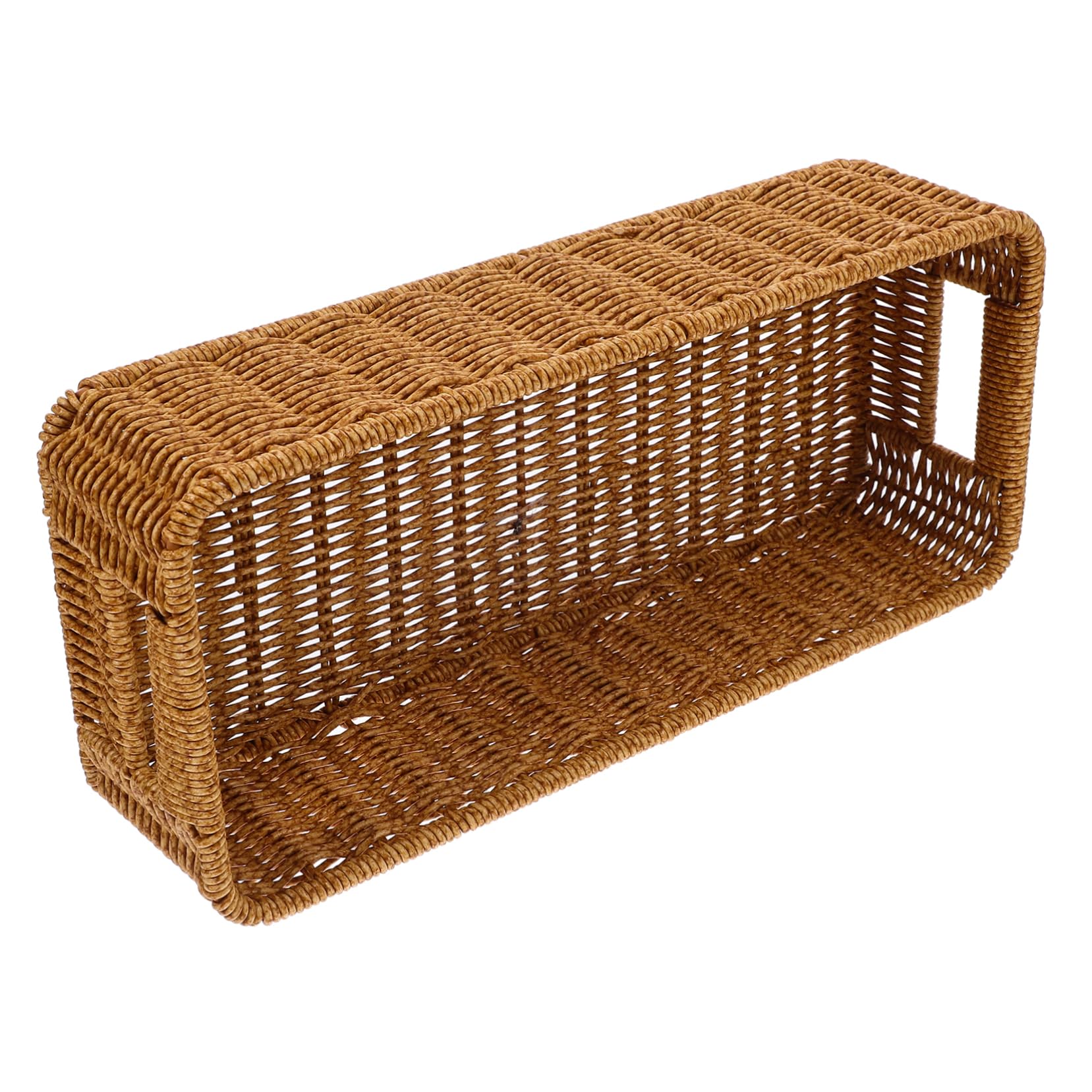 PRETYZOOM 3 Piezas Cesta De Cubiertos De Ratán Organizador De Cubiertos De Cajón Cestas Tejidas Cajón De De Encimera Canastas Nido Decorativas Cubertero De Mimbre Ratán De Plástico