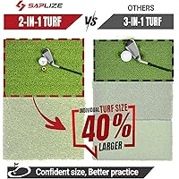 Vista 4 de SAPLIZE Alfombrilla de golpe de golf plegable y resistente con respaldo de EVA de 10 mm para swing y astillado en interiores y exteriores