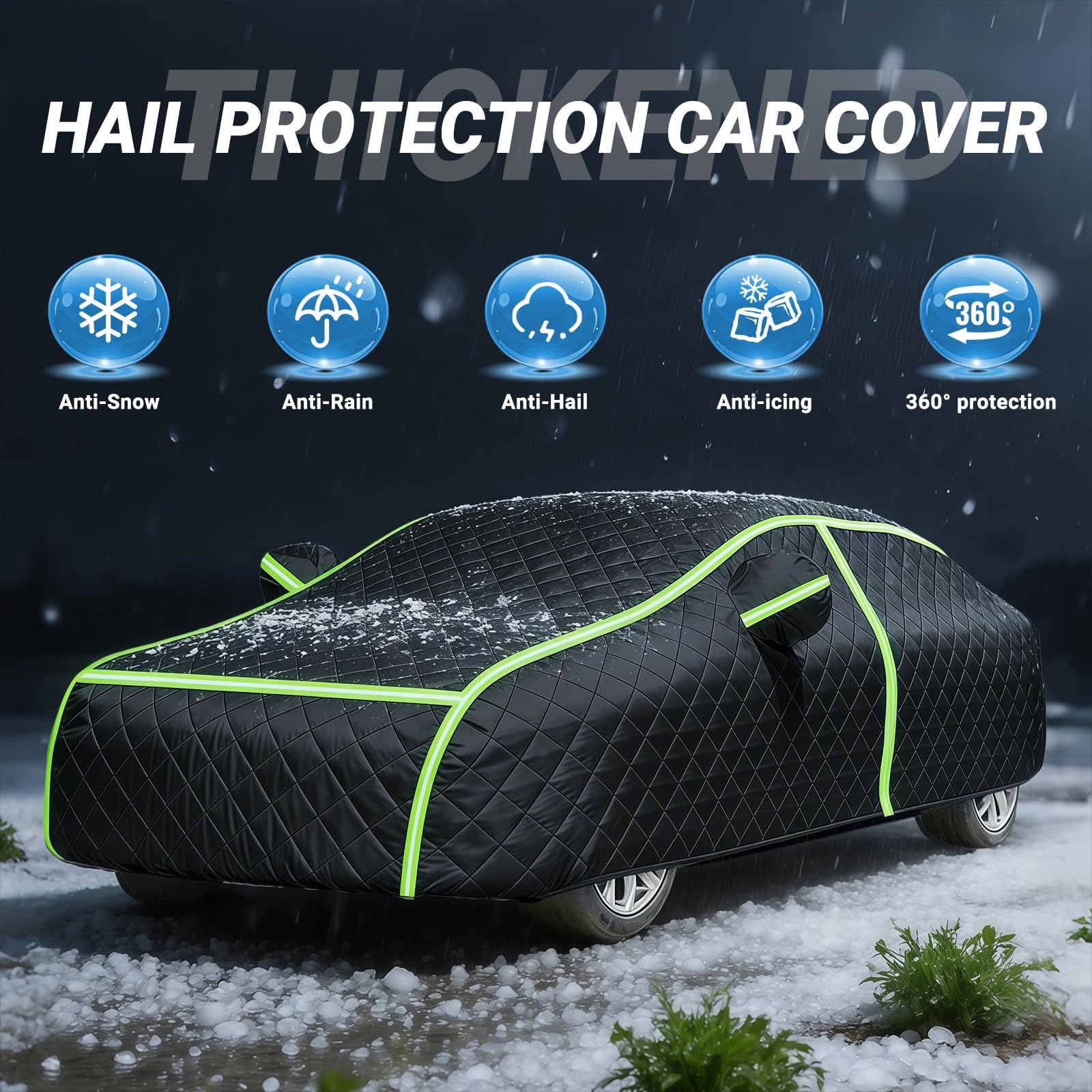 Funda Coche contra Granizo para Mercedes CLA 45 AMG|Lona Protectora para automóviles(Interior y Exterior)—Versión Reforzada Protección contra Sol,Lluvia,Nieve y Polvo