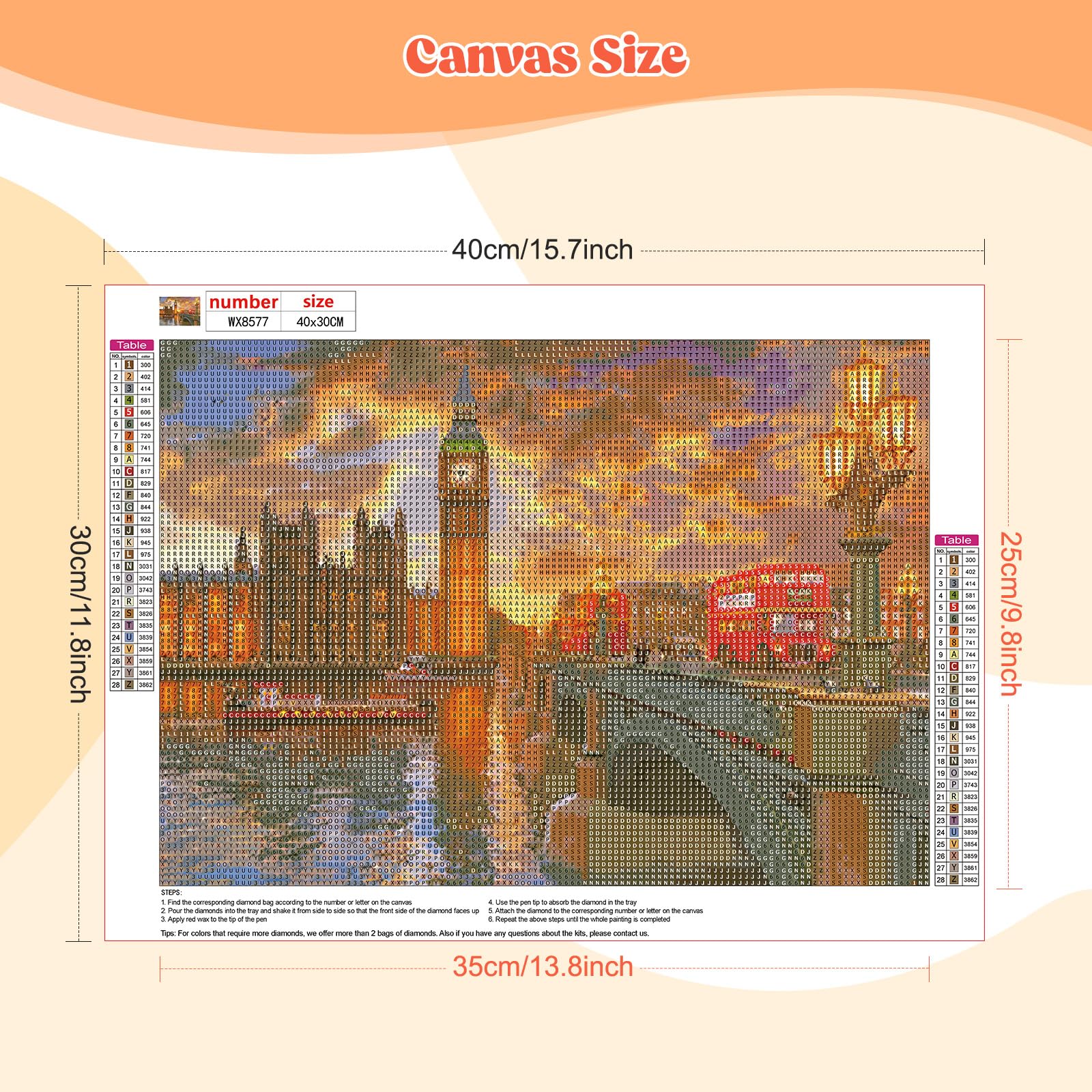 MEIYUDA 5D Diamond Art Painting Kits Adults Westminster Sunset - Image 3