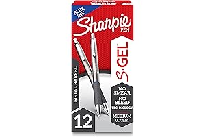 Gel Pens, Sleek Metal Barrel with Gunmetal Finish