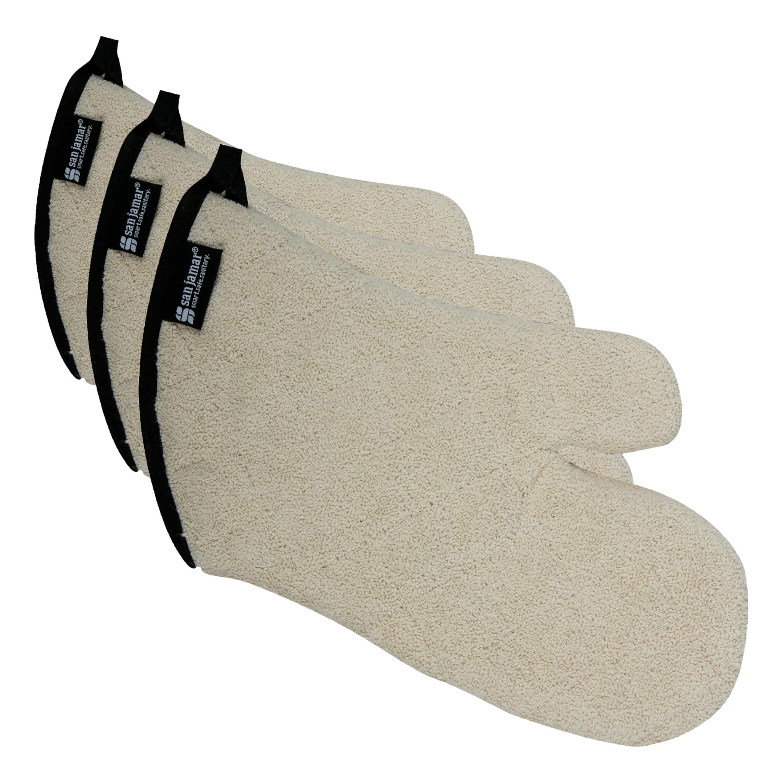 San Jamar 13 Inches (Pack of 3) / Natural / 1 Oven Mitts