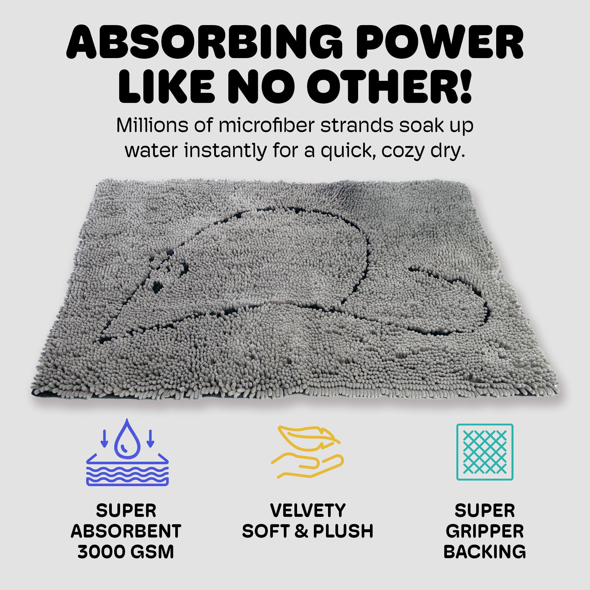 Dog Gone Smart - Cat Litter Mat 88 x 66 cm Gris - (775.8100)
