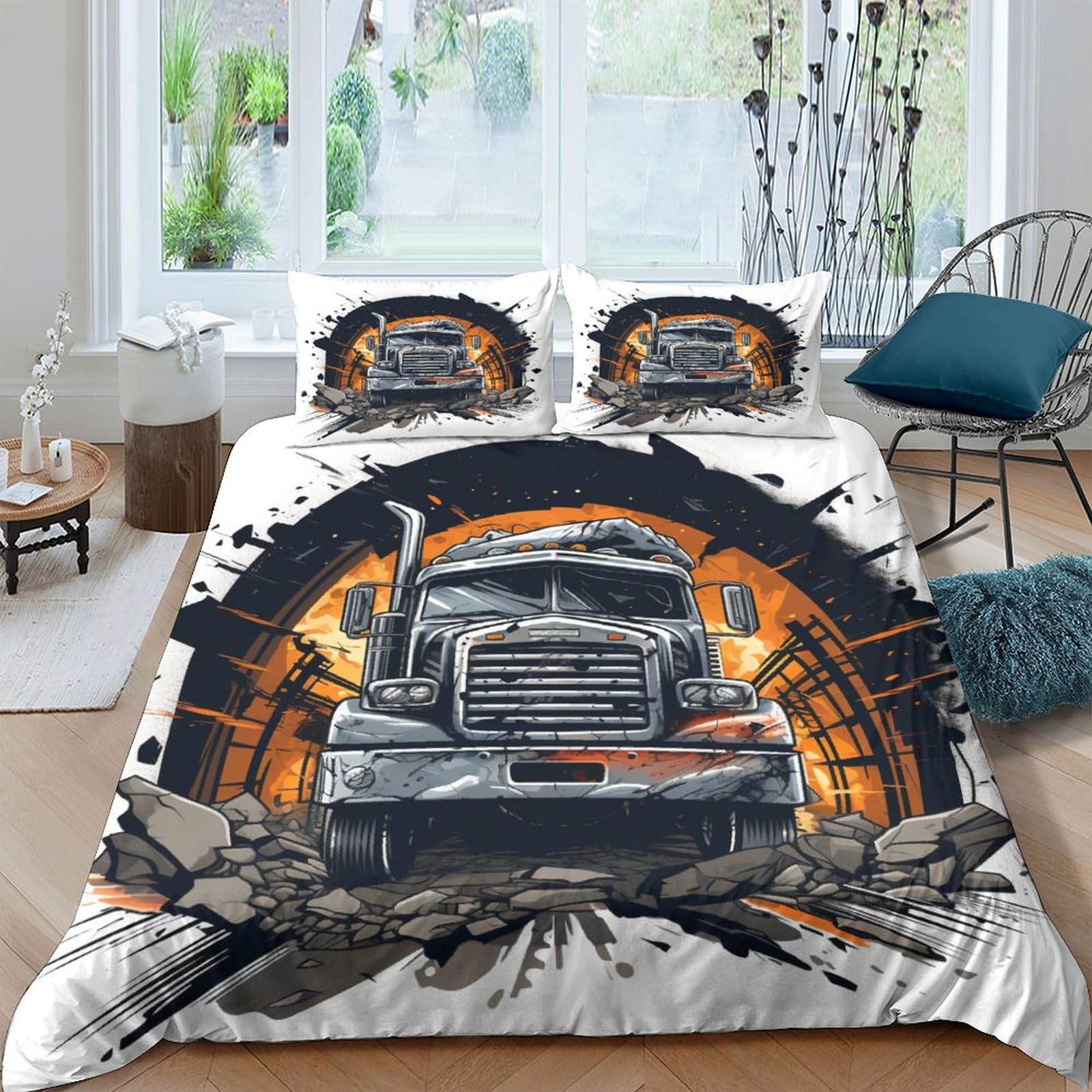 Funda nórdica de coche antiácaros con cremallera invisible ropa de cama 3D 200x200