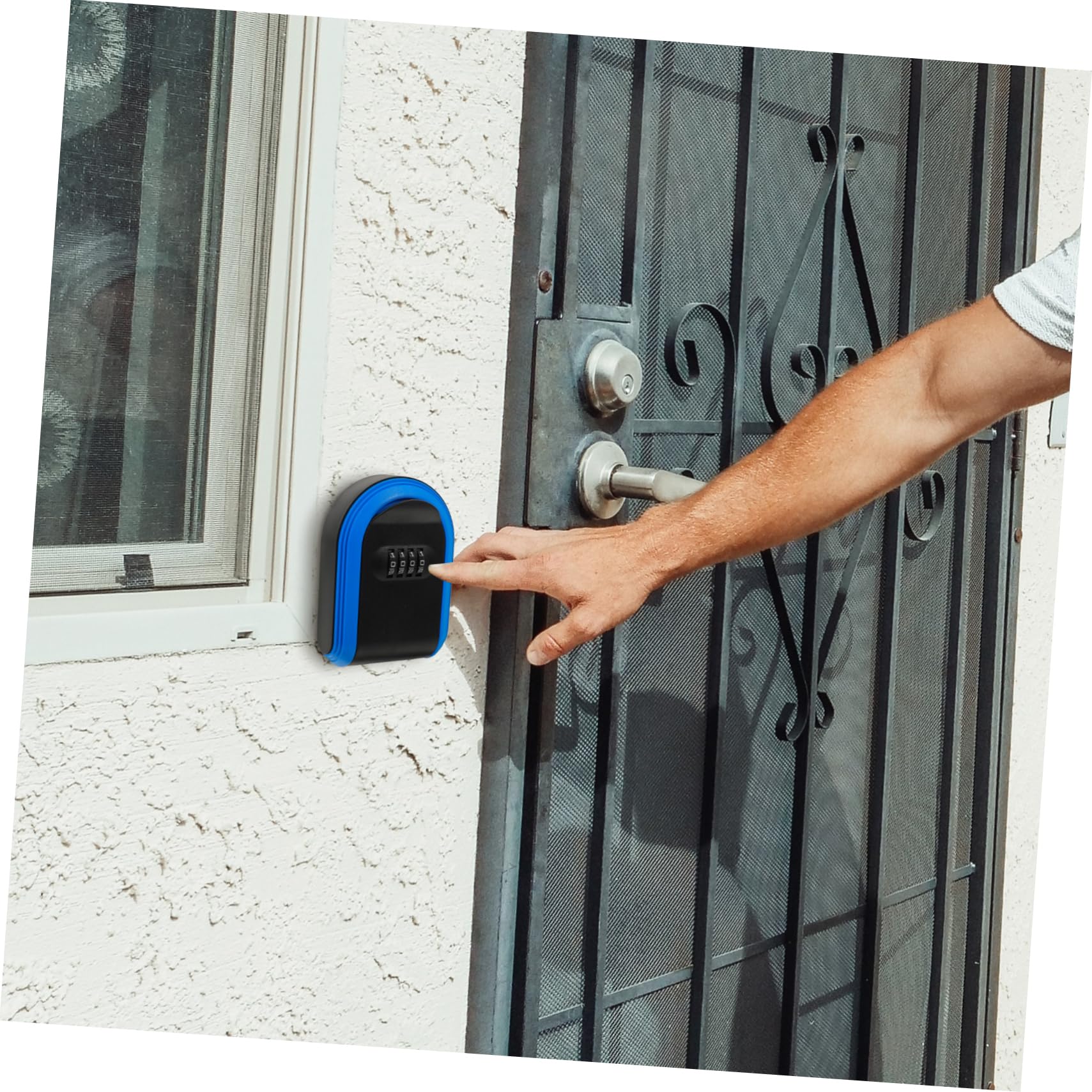 Lurrose 4pièces Boîte à Clés Sécurisée avec Verrou De Sécurité Extérieur Résistante Aux Facile à Installer pour Rangement Pratique Clés