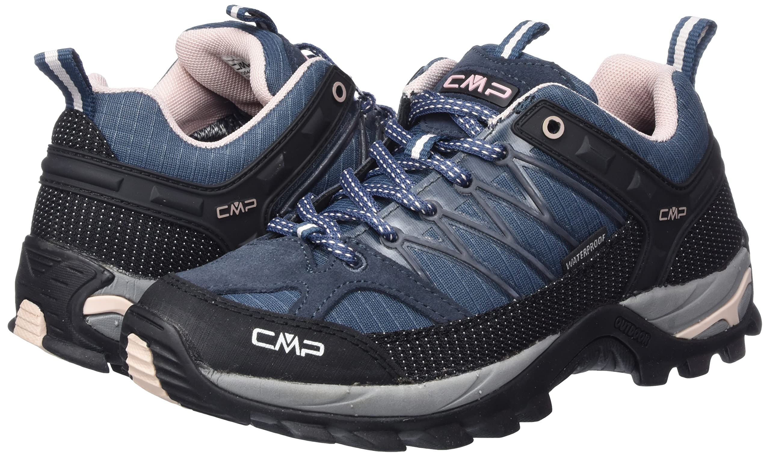 CMP Rigel Low Wmn Trekking Shoe Wp, Scarpe da trekking Donna, Asphalt-Antracite-Rose, 44 EU
