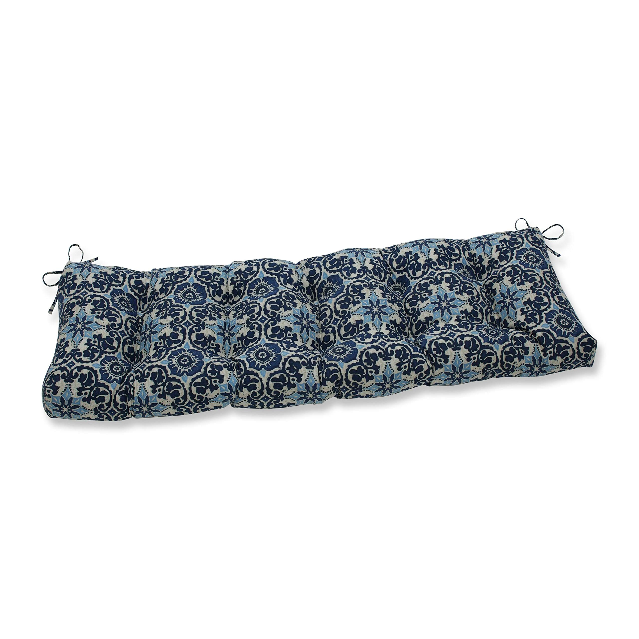 Cuscino Per Panca/altalena Pillow Perfect Islamorada – 142x45 Cm, Blu/verde, Tessuto Tropicale, Per Esterni/interni, Con Lacci - 3