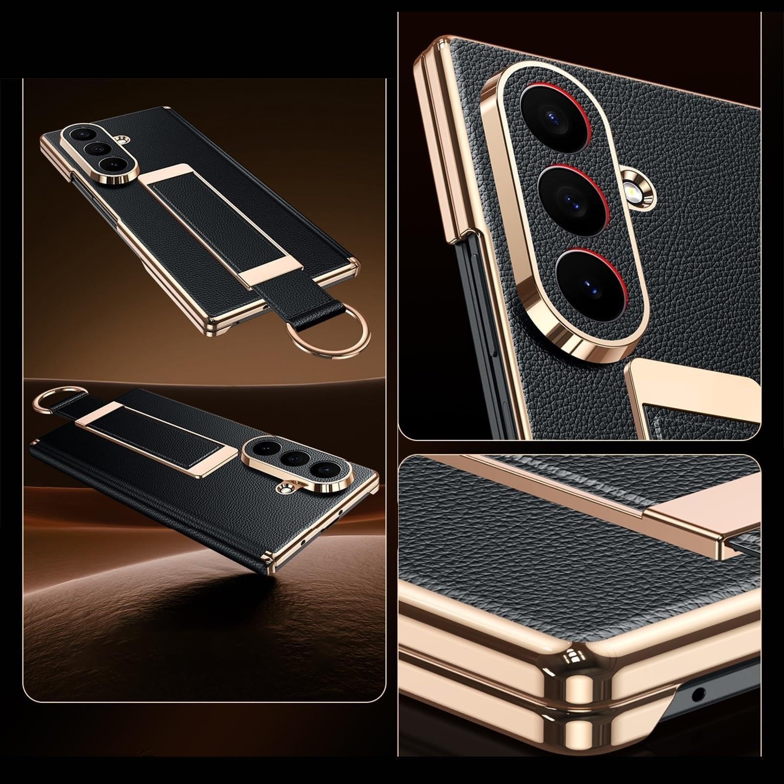 Custodia Per Samsung Galaxy Z Fold 8 Ultra, Pelle Vera Placcatura Case
