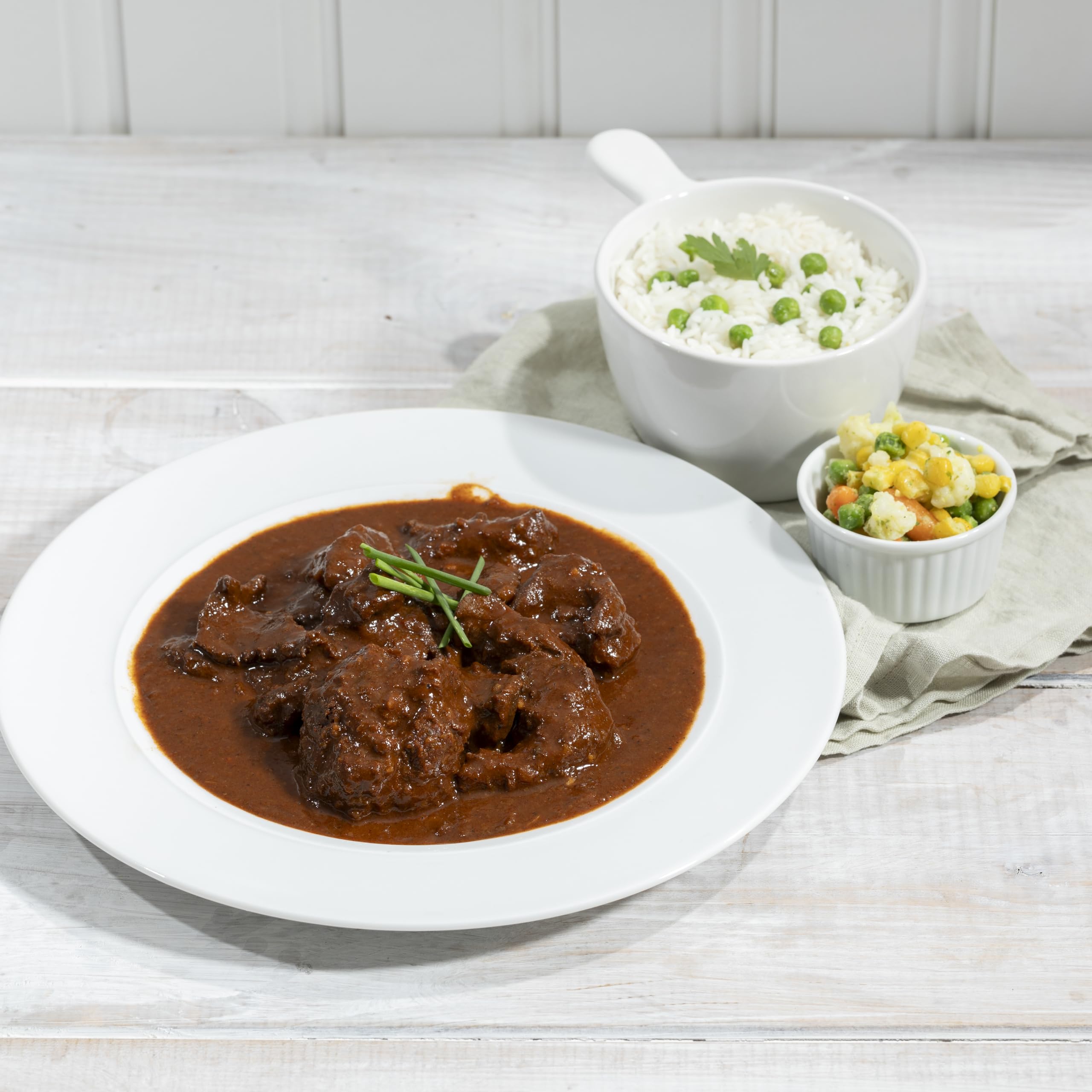 LANDPERLE Rehgulasch Sous-Vide ca. 1 KG | Goulasch De Chevreuil Sous-Vide | Wildfleisch-Gulasch vakuum-gegart im eigenen Saft | ohne Zusatzstoffe Geschmacksverstärker u. Konservierungsstoffe (1)